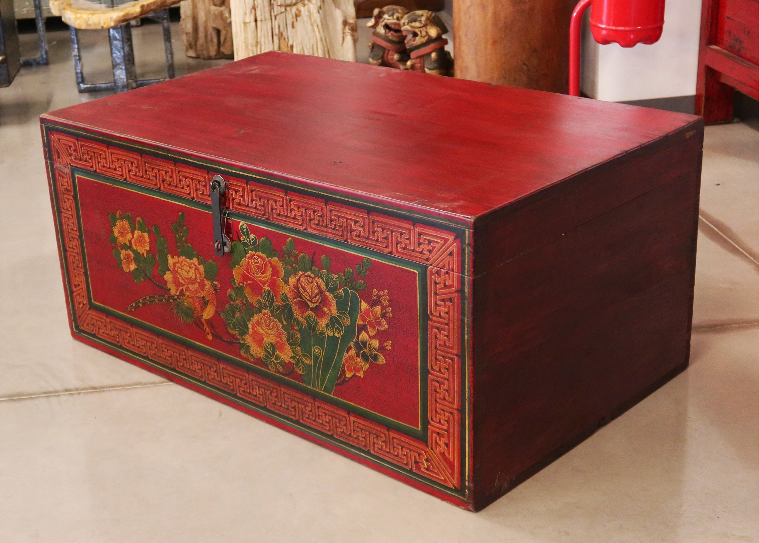 BAULE MONGOLIA DECORO FLOREALE