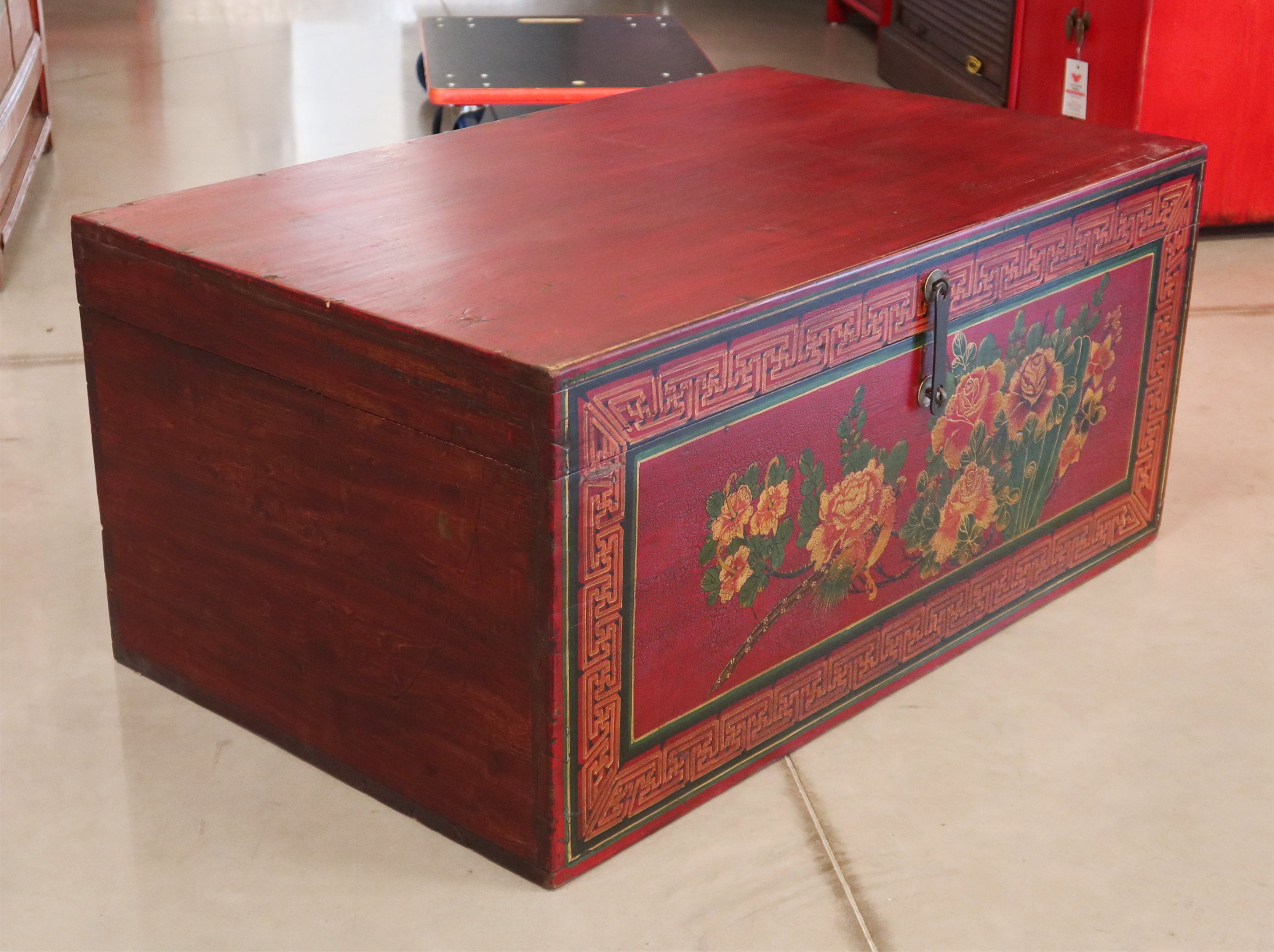 BAULE MONGOLIA DECORO FLOREALE