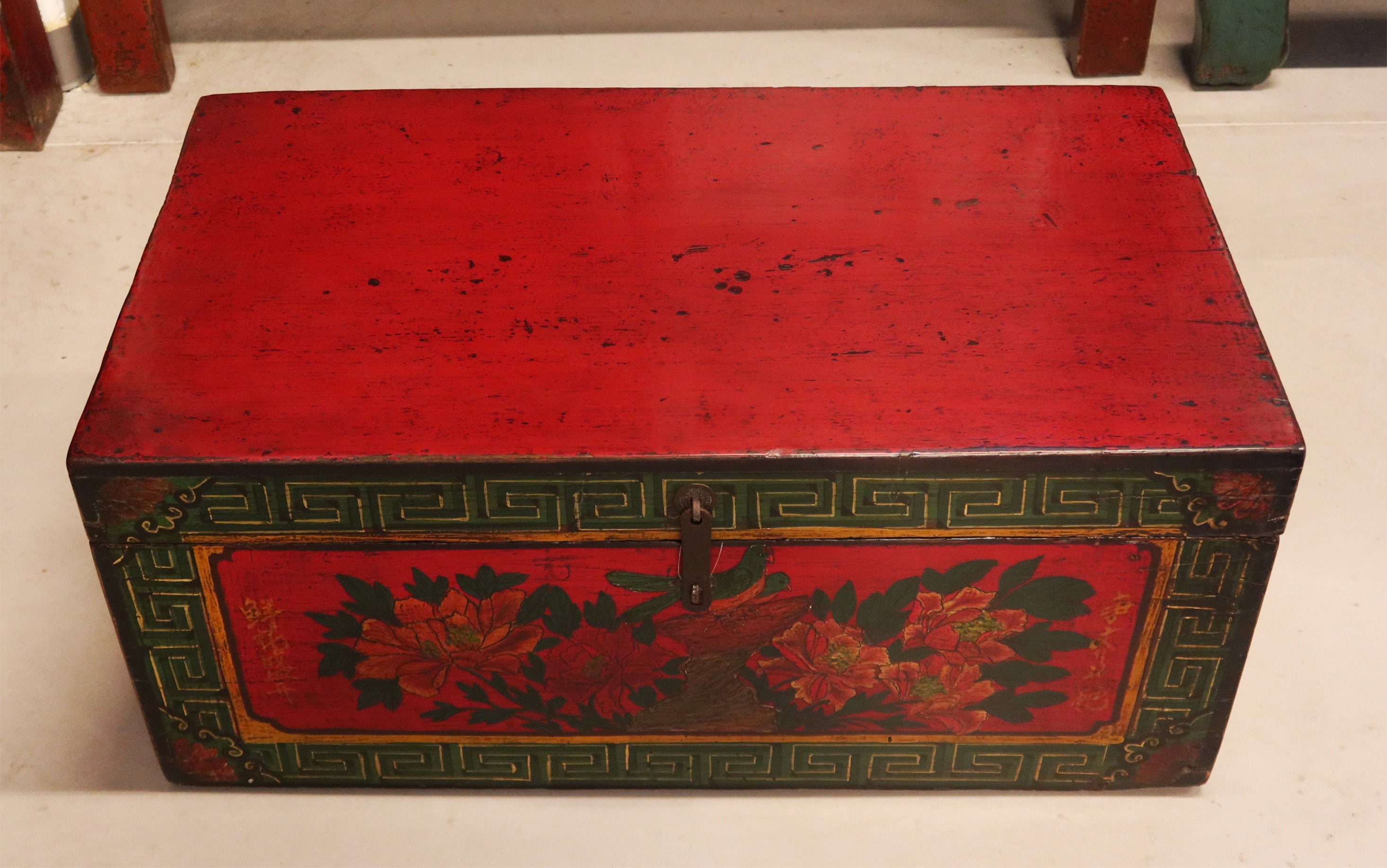 BAULE DELLA MONGOLIA DECORO FLOREALE