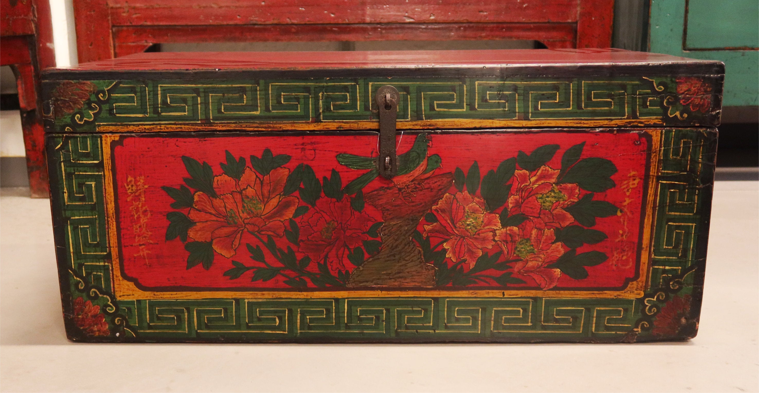 BAULE DELLA MONGOLIA DECORO FLOREALE