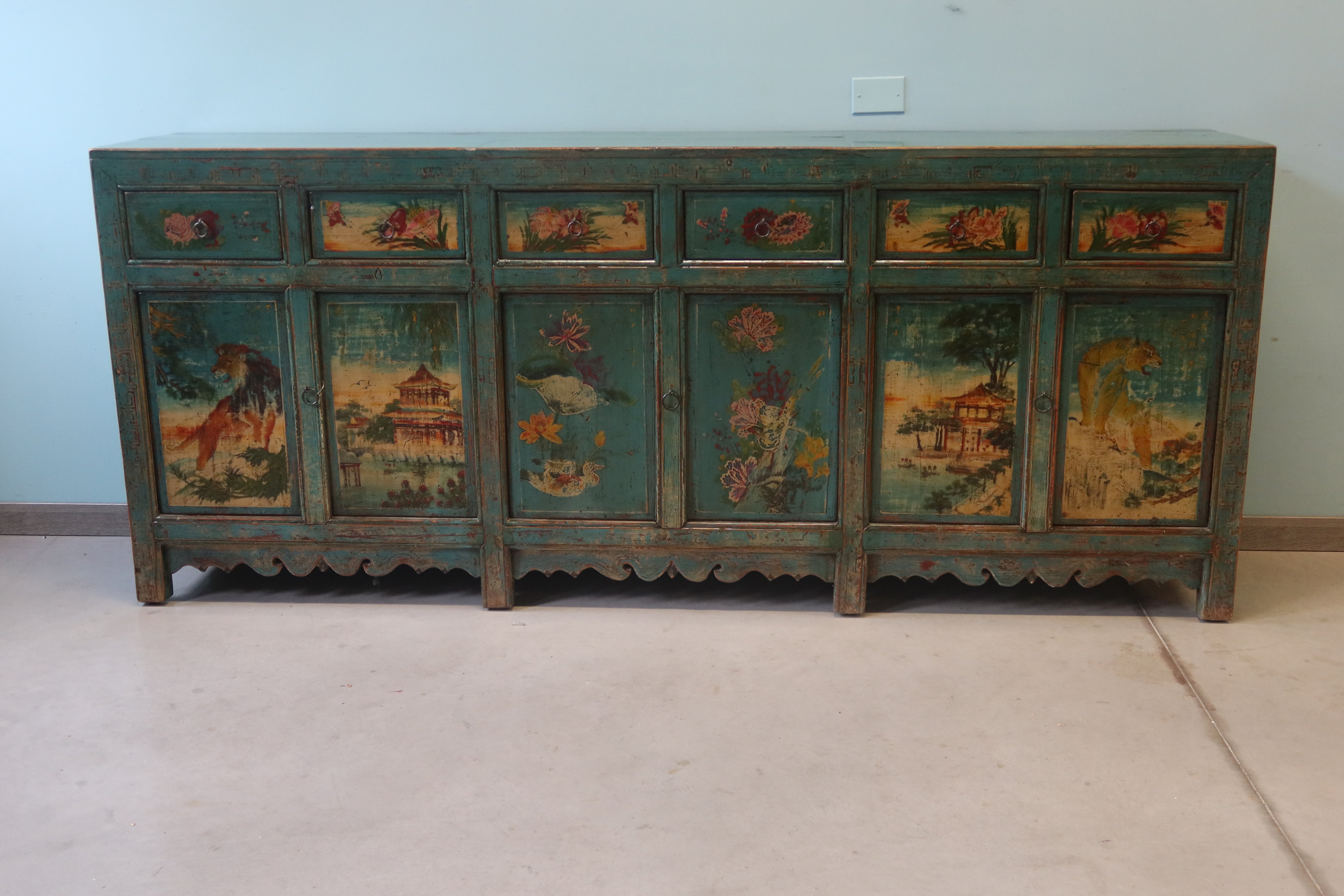 GRANDE CREDENZA MONGOLIA DEC. 6A6C