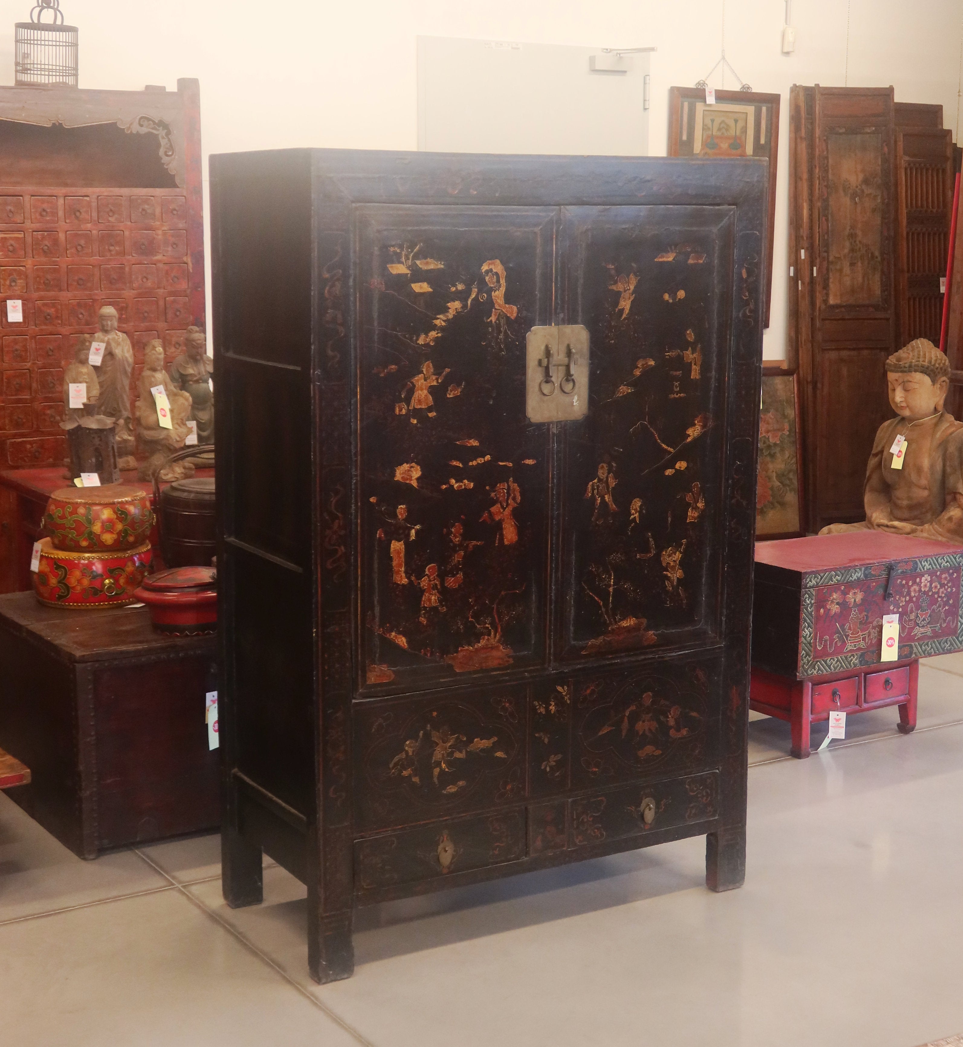 ARMADIO CINESE SHANXI CON DECORI