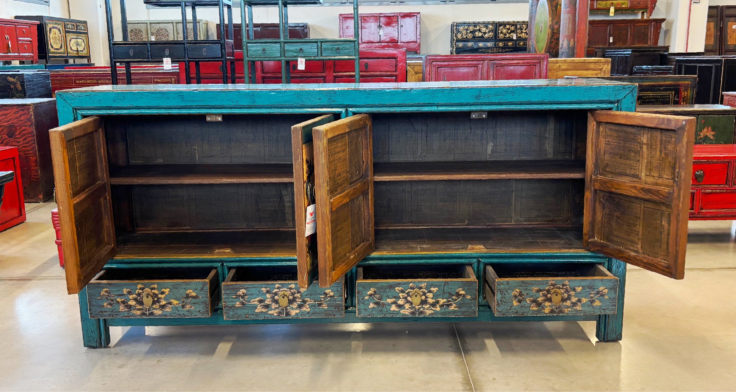 CREDENZA MONGOLIA LACCA DECORATA