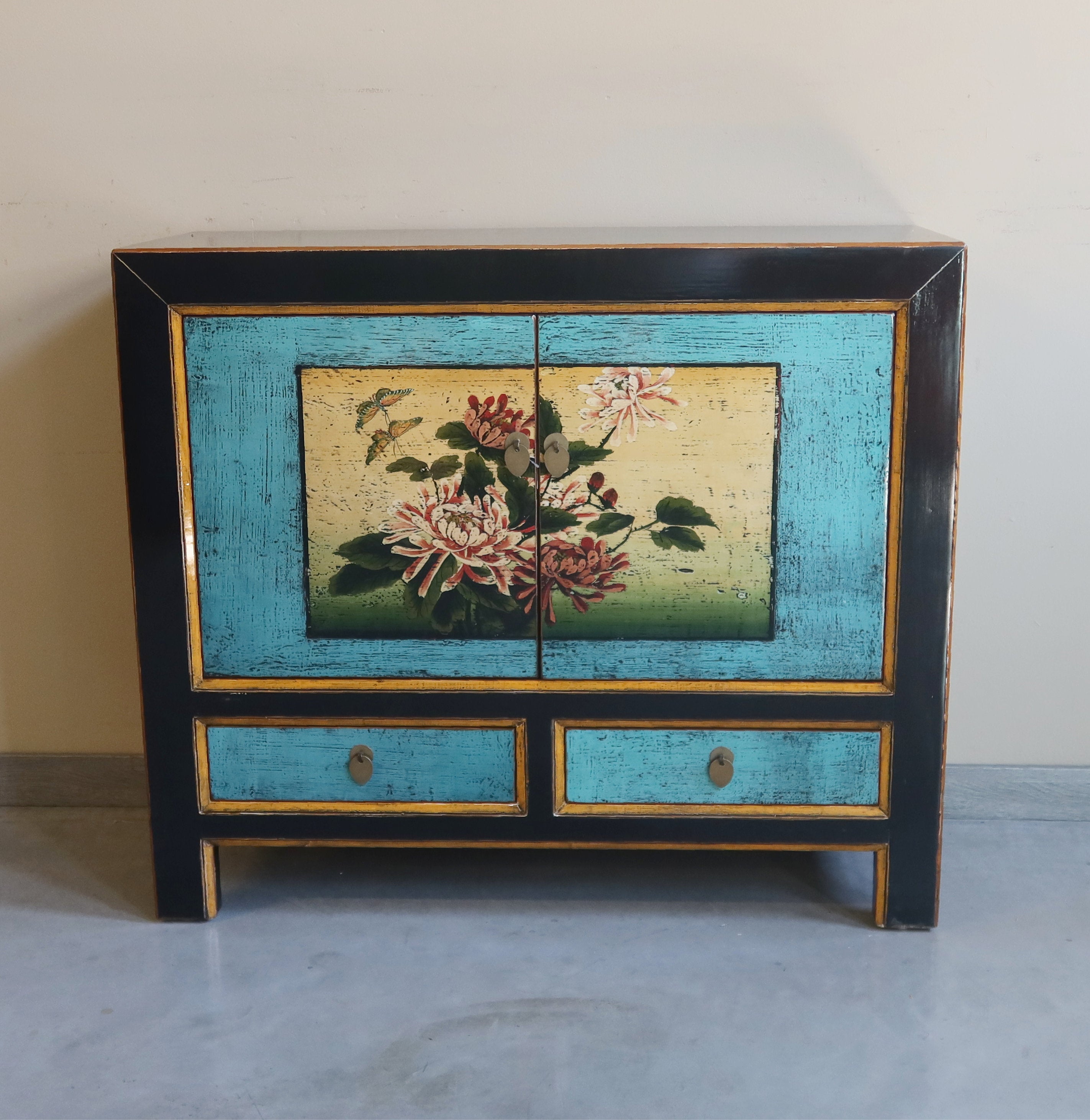 CREDENZA MONGOLIA LACCA DECORATA