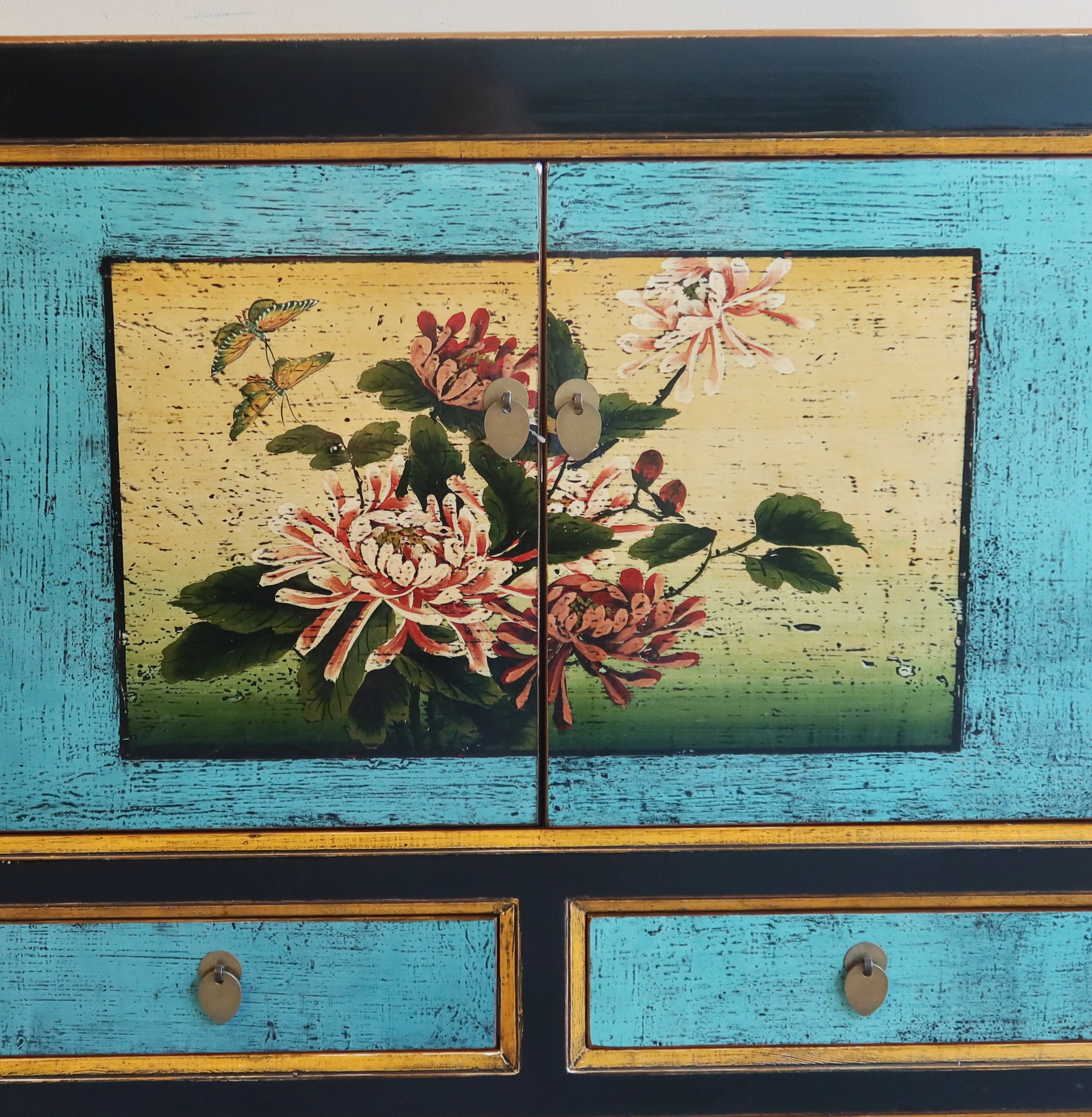 CREDENZA MONGOLIA LACCA DECORATA