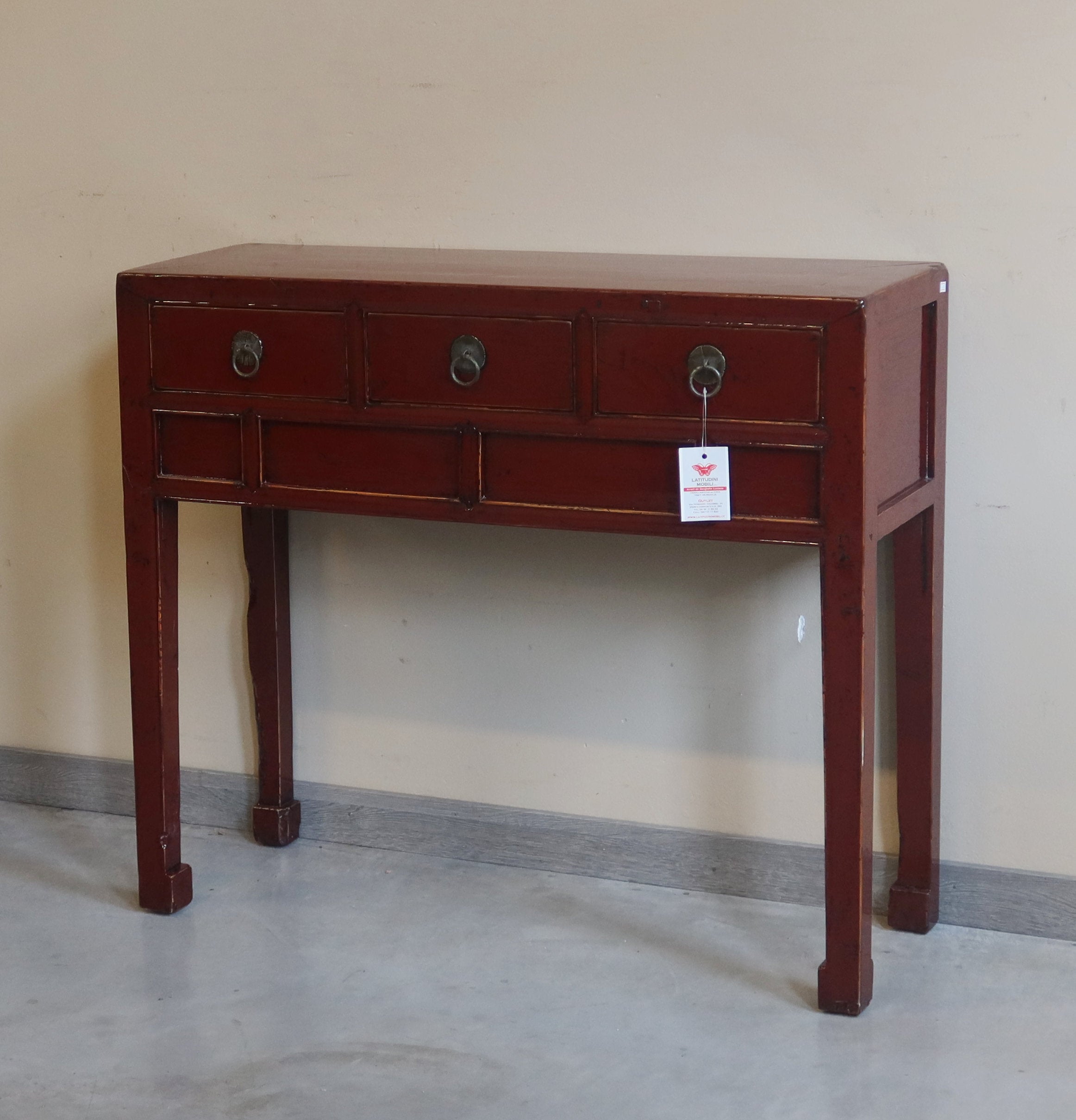 CONSOLLE CINESE LACCA ROSSA