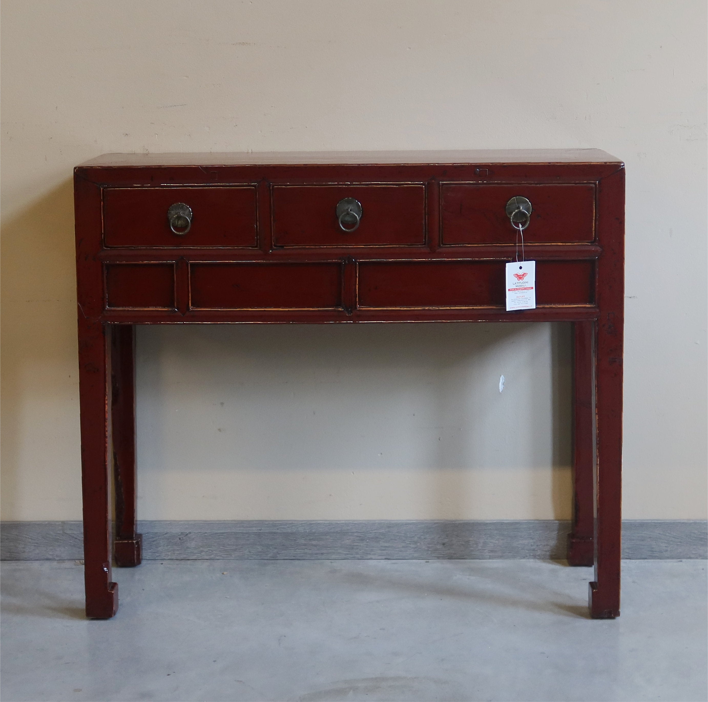 CONSOLLE CINESE LACCA ROSSA