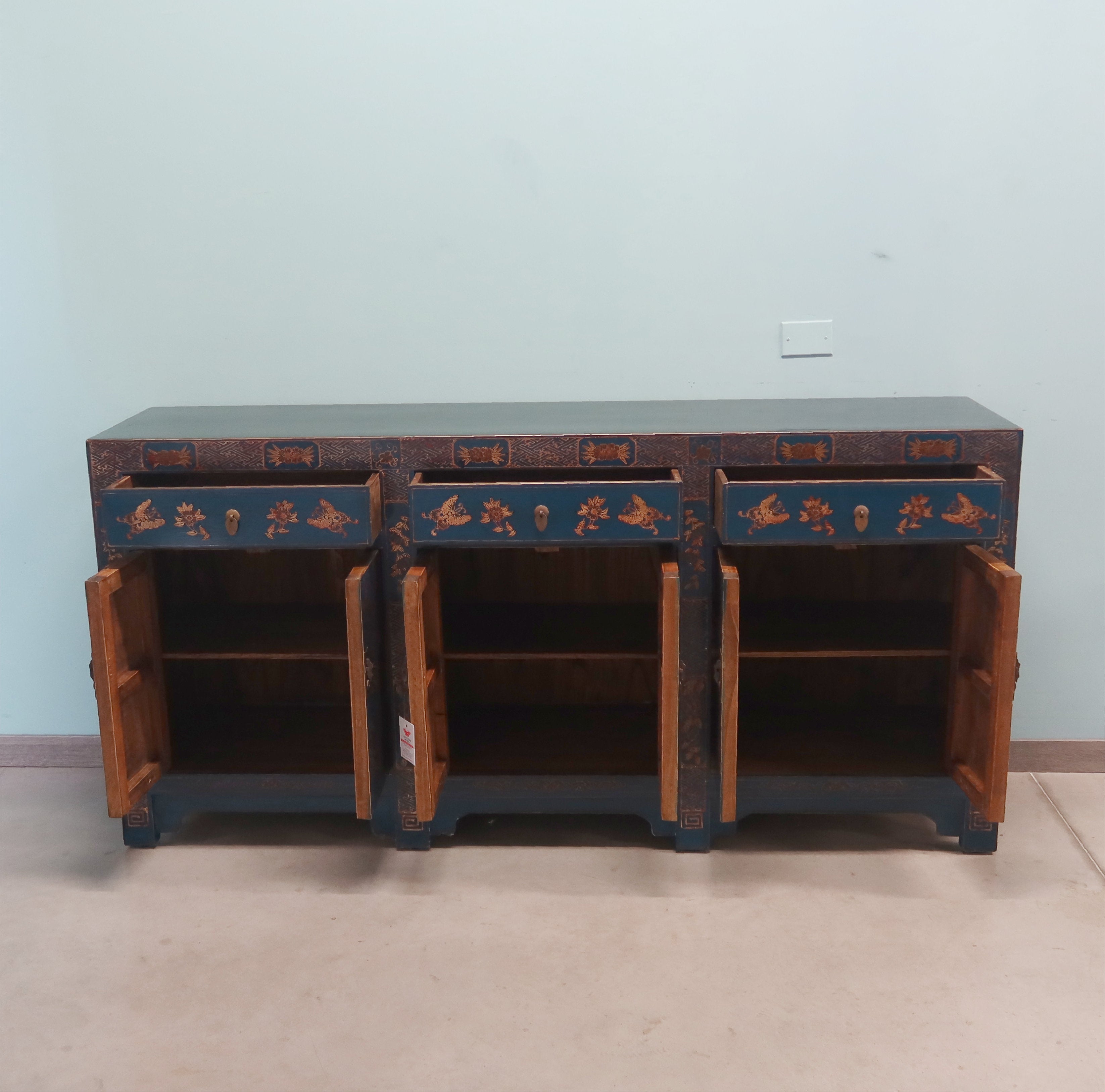CREDENZA CINESE DI SHANXI A TRIPLO VANO