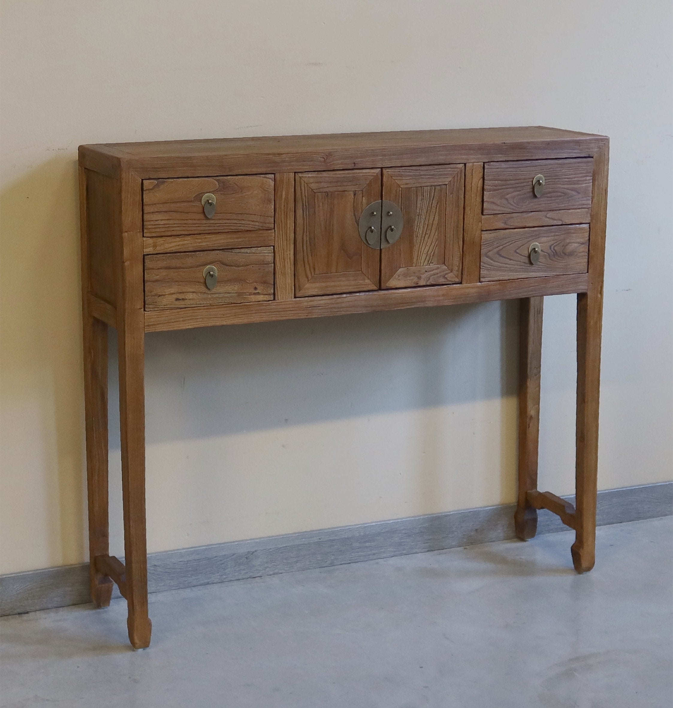CONSOLLE CINESE OLMO NATURALE