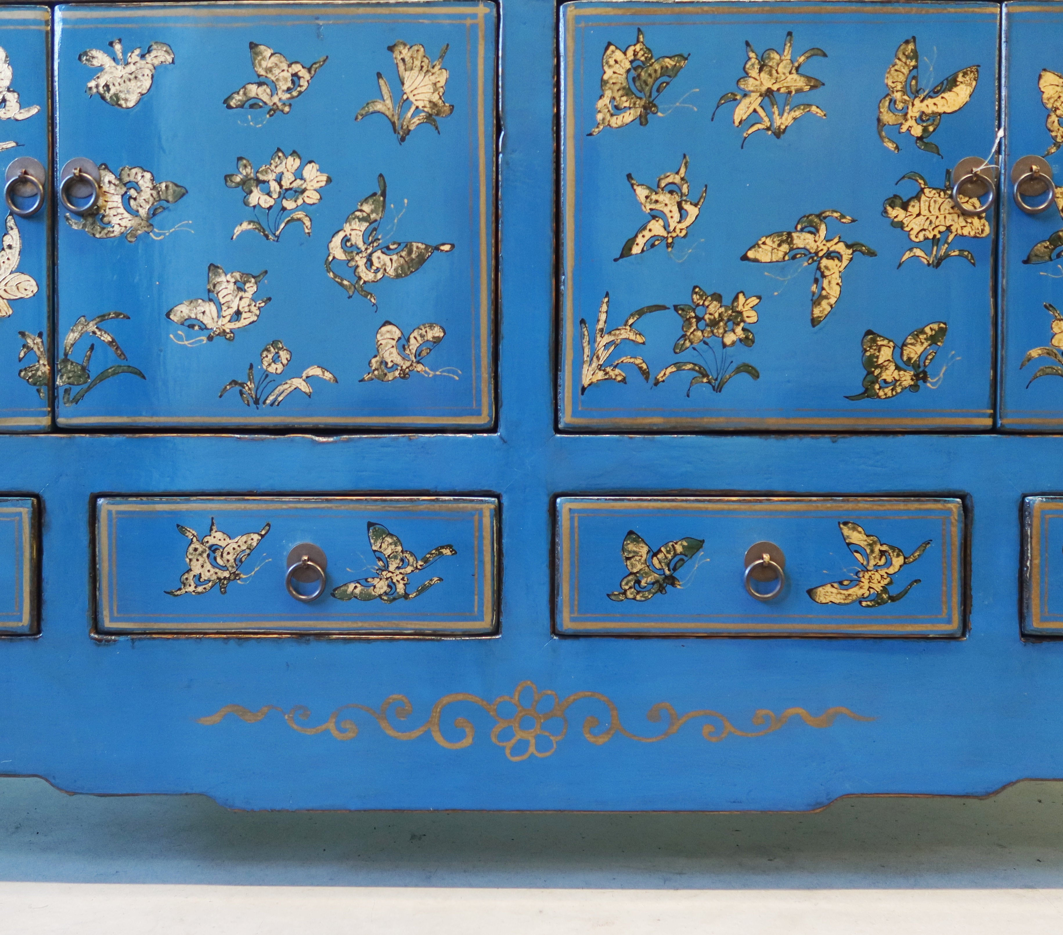 CASSAPANCA CINESE DELLO SHANXI IN LACCA DECORATA