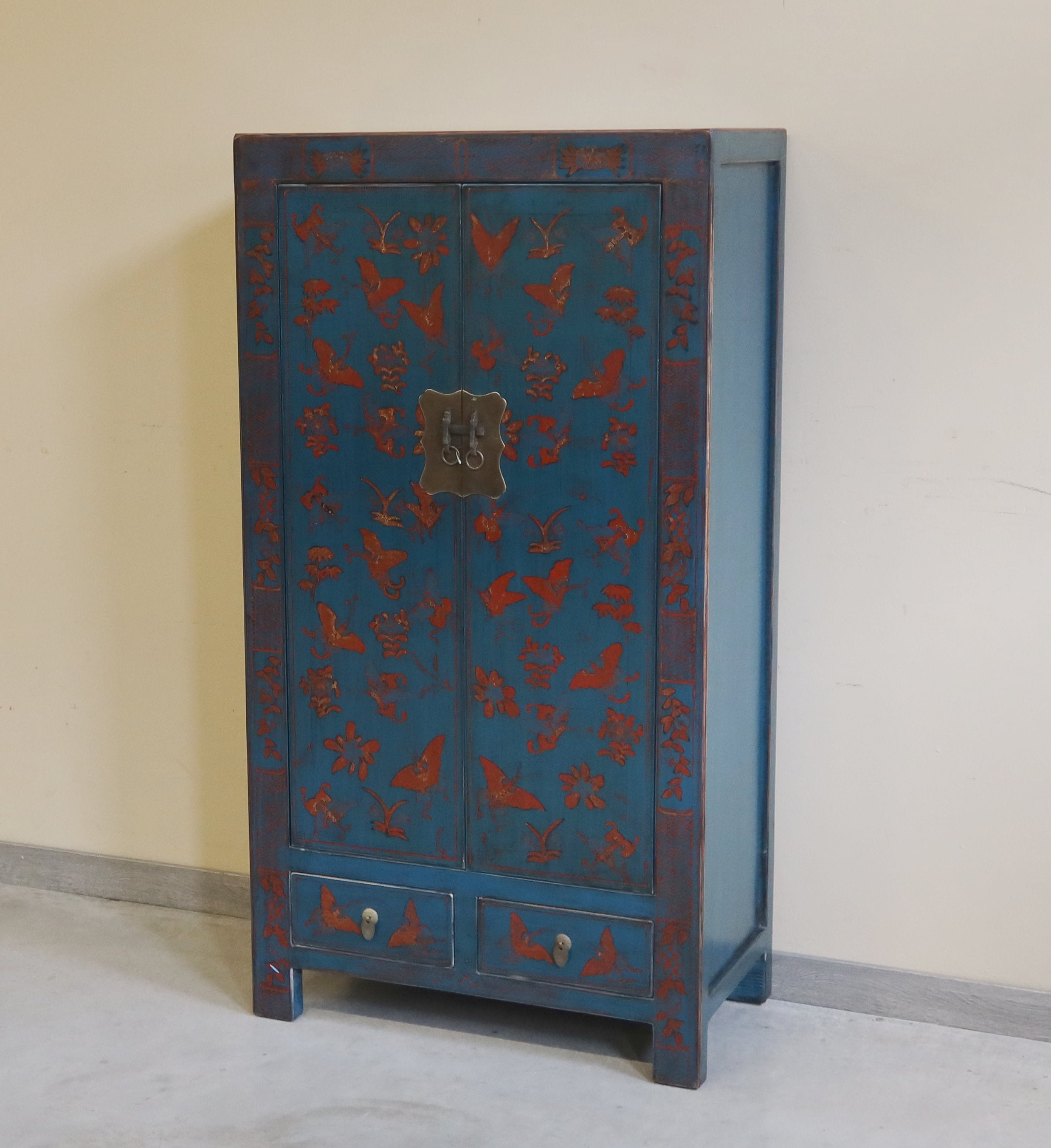 ARMADIETTO SHANXI BLU DECORATO
