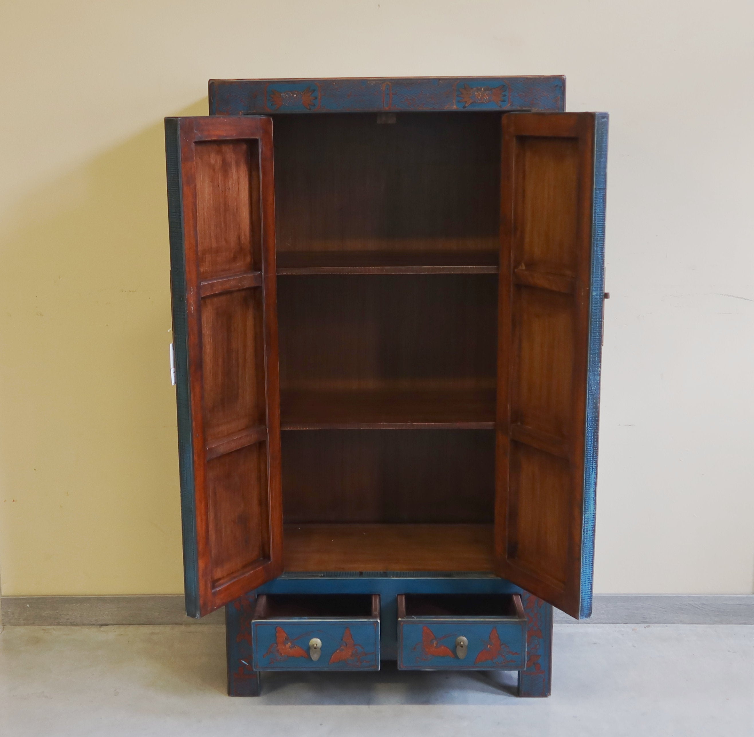 ARMADIETTO SHANXI BLU DECORATO