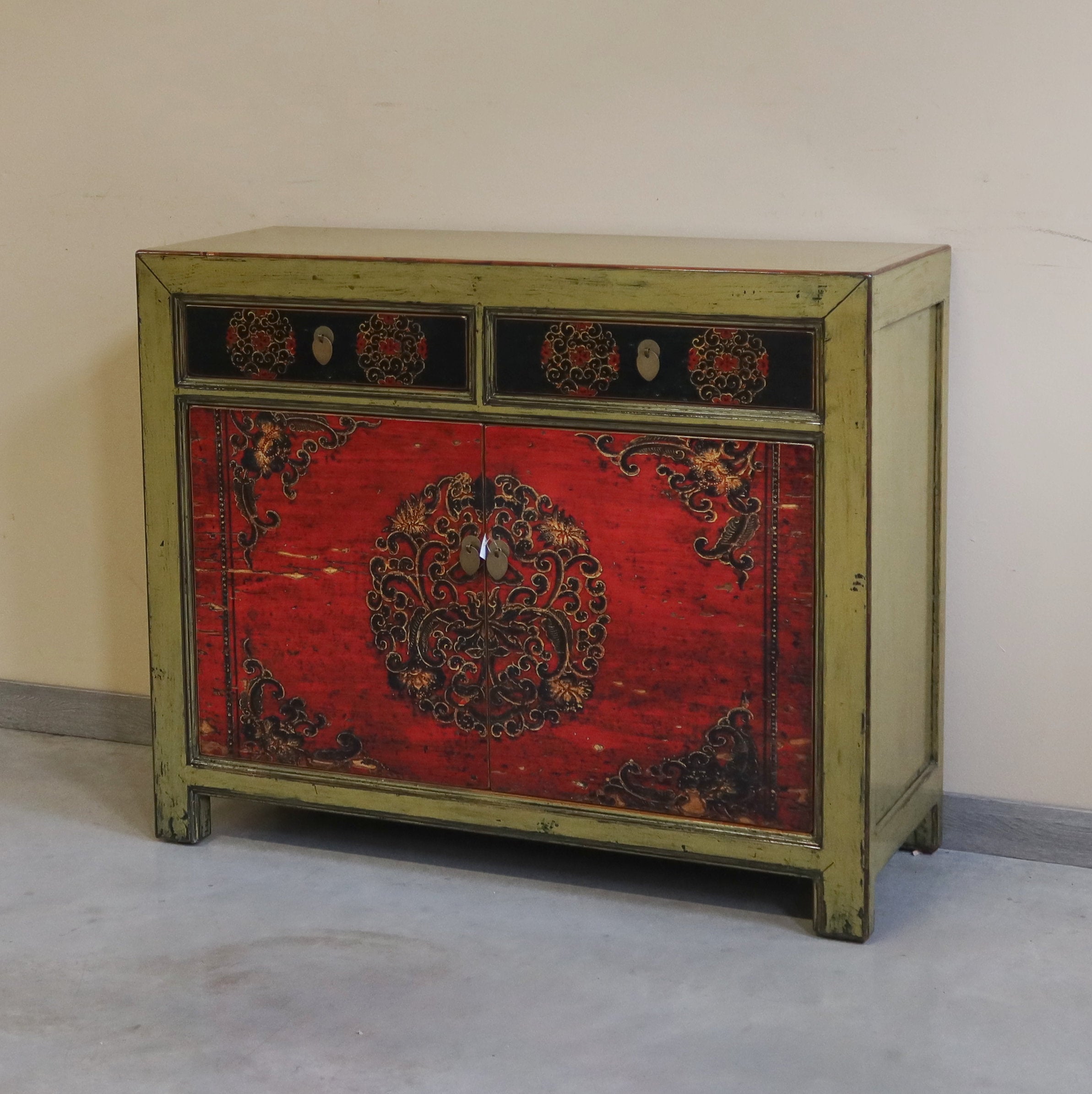 CREDENZA MONGOLIA LACCA DECORATA