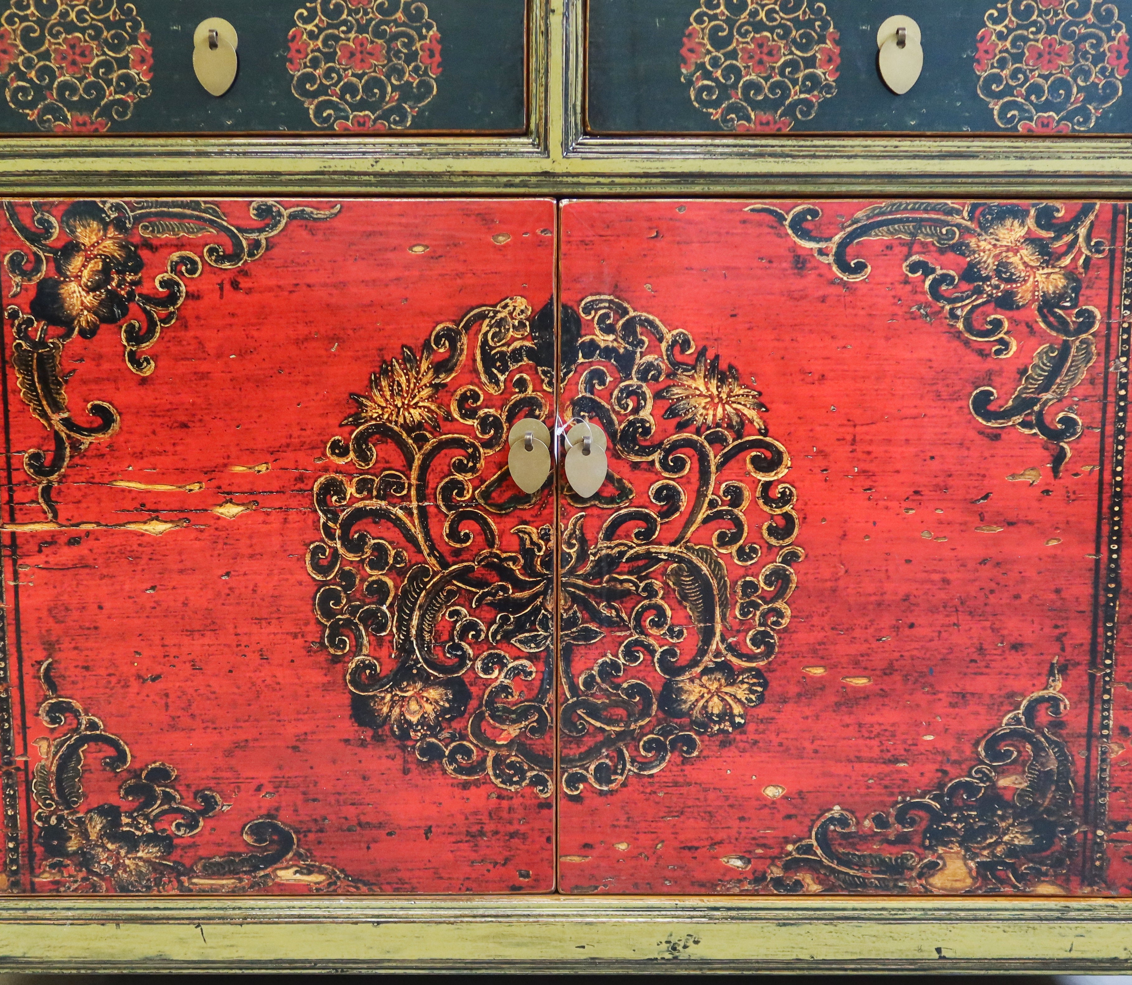 CREDENZA MONGOLIA LACCA DECORATA