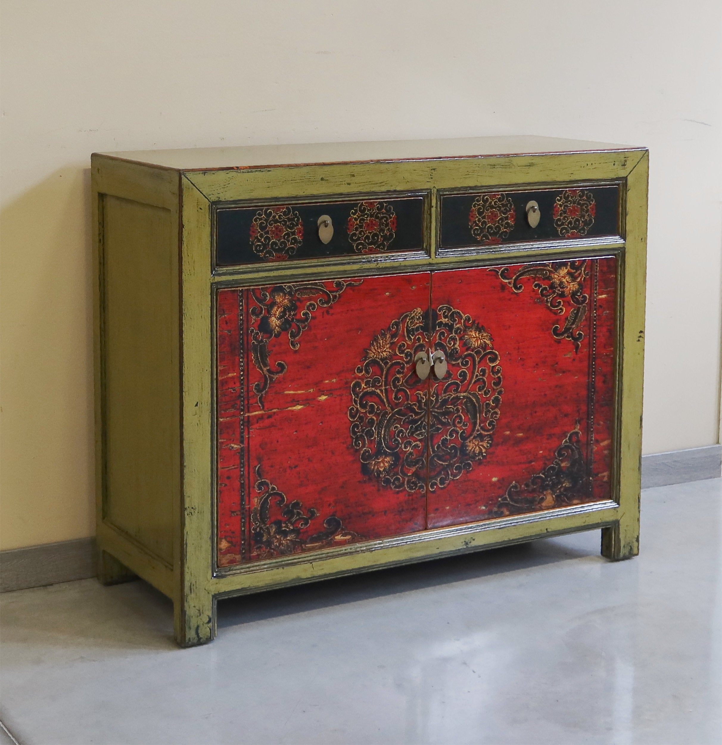 CREDENZA MONGOLIA LACCA DECORATA