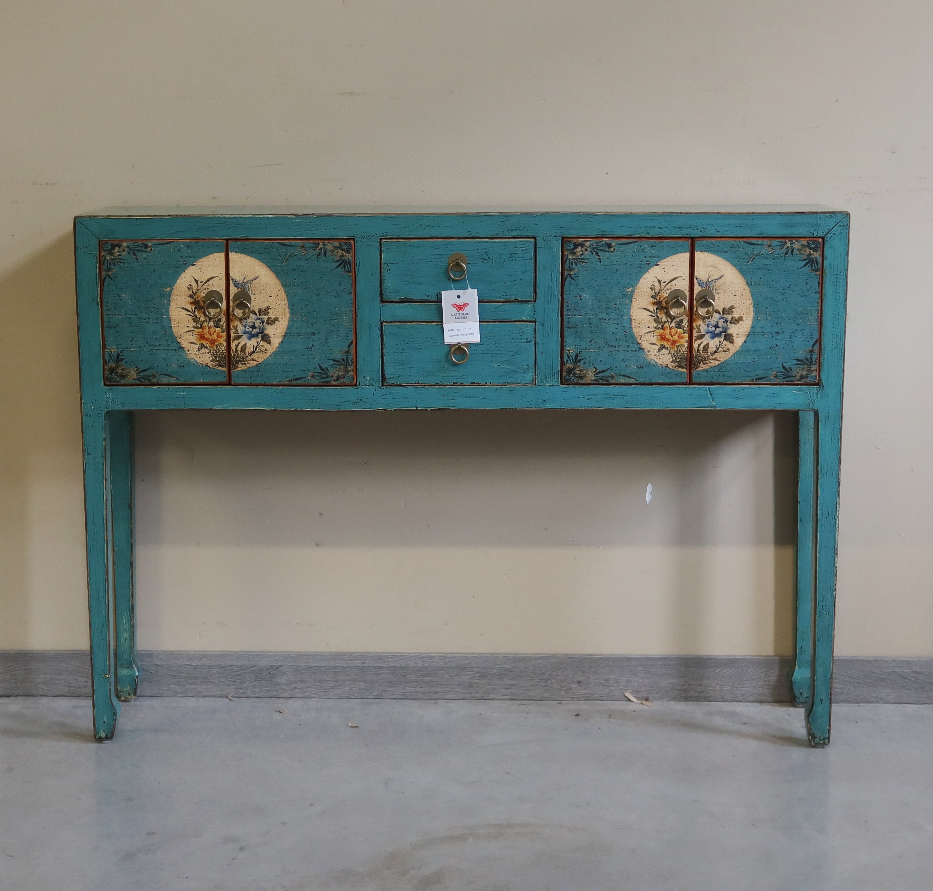CONSOLLE MONGOLIA IN LACCA DECORATA