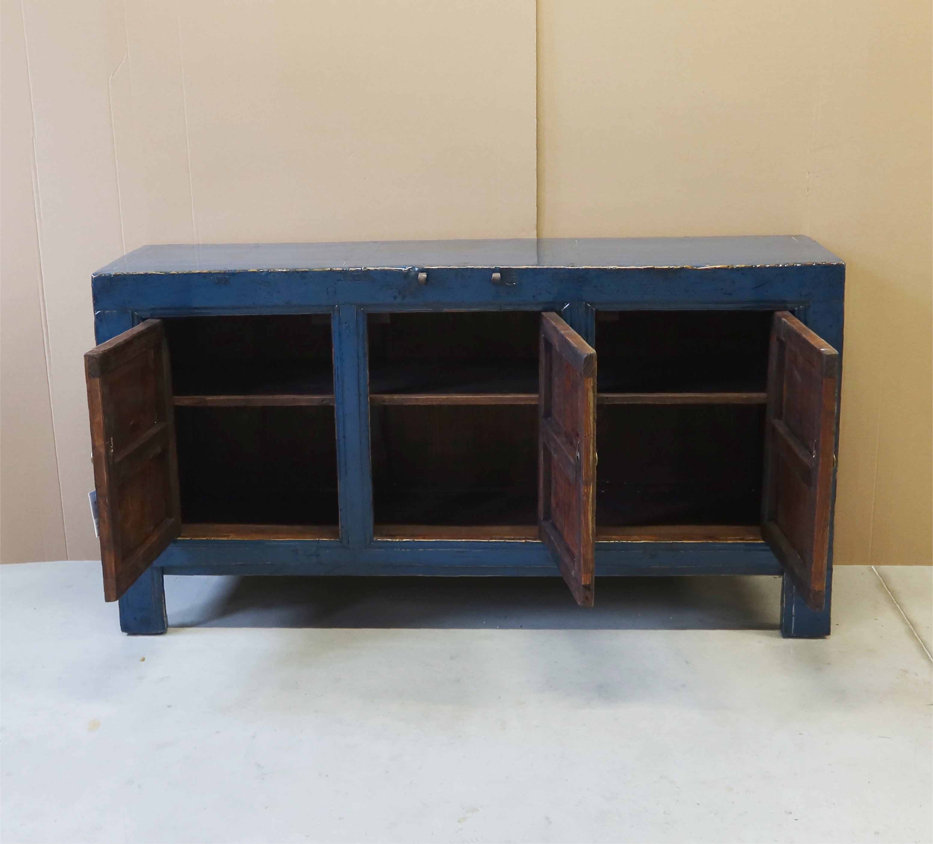 MADIA CINESE 3 PANNELLI LACCA BLU