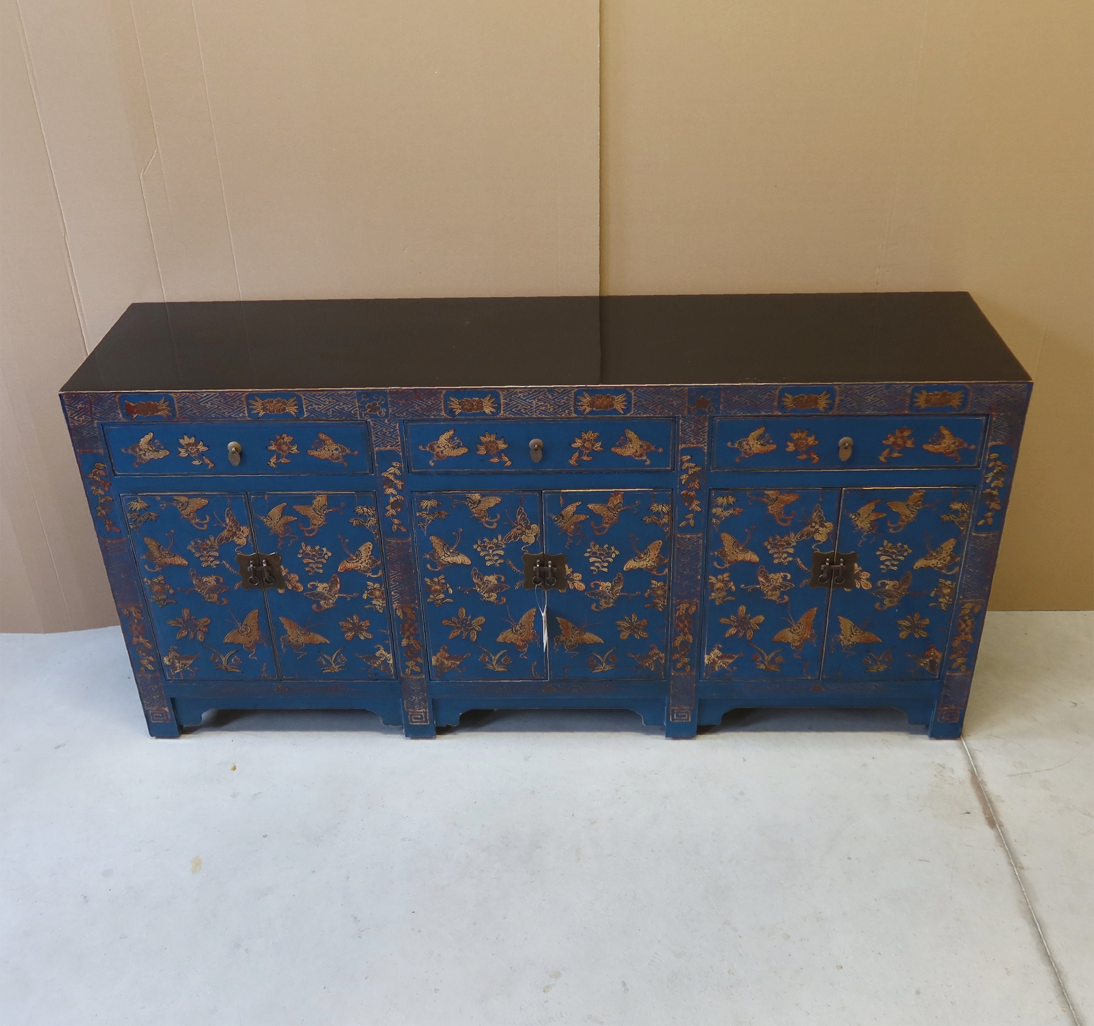 CREDENZA CINESE DI SHANXI A TRIPLO VANO