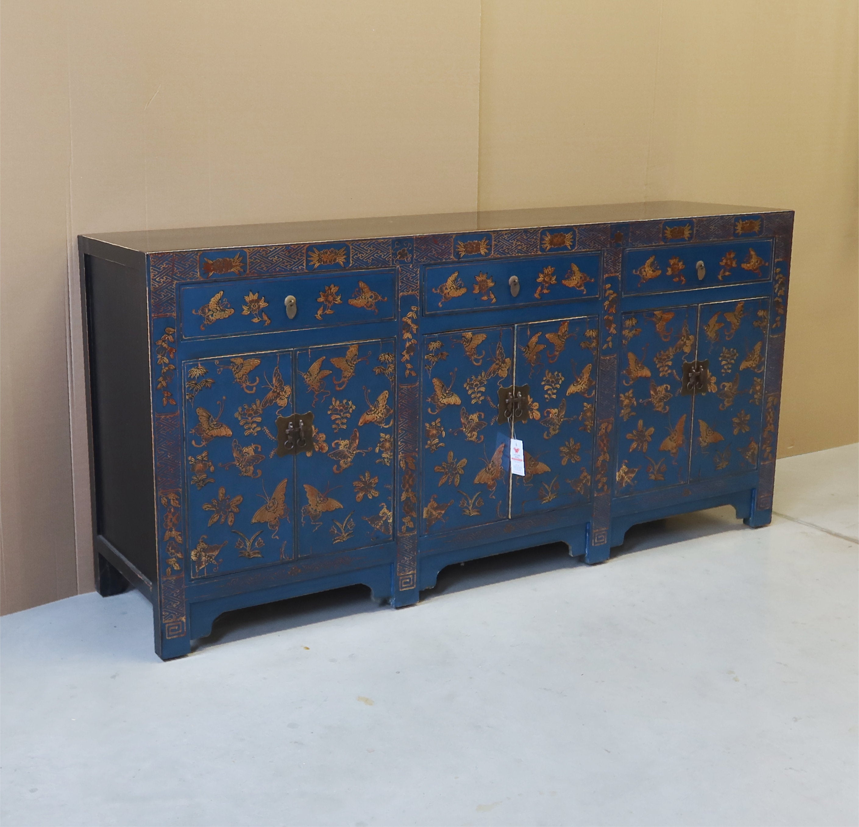 CREDENZA CINESE DI SHANXI A TRIPLO VANO