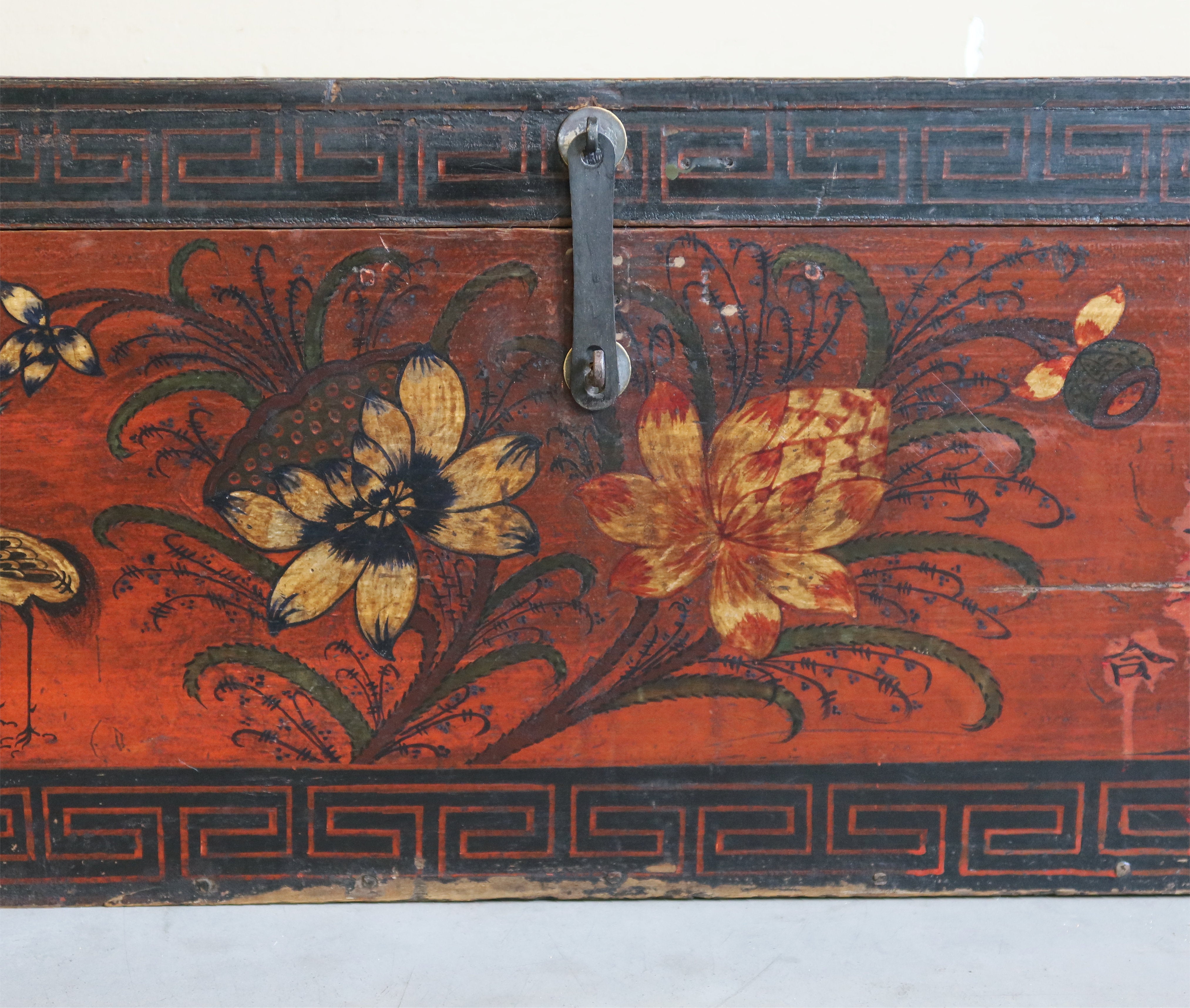 BAULE MONGOLIA DECORO FLOREALE