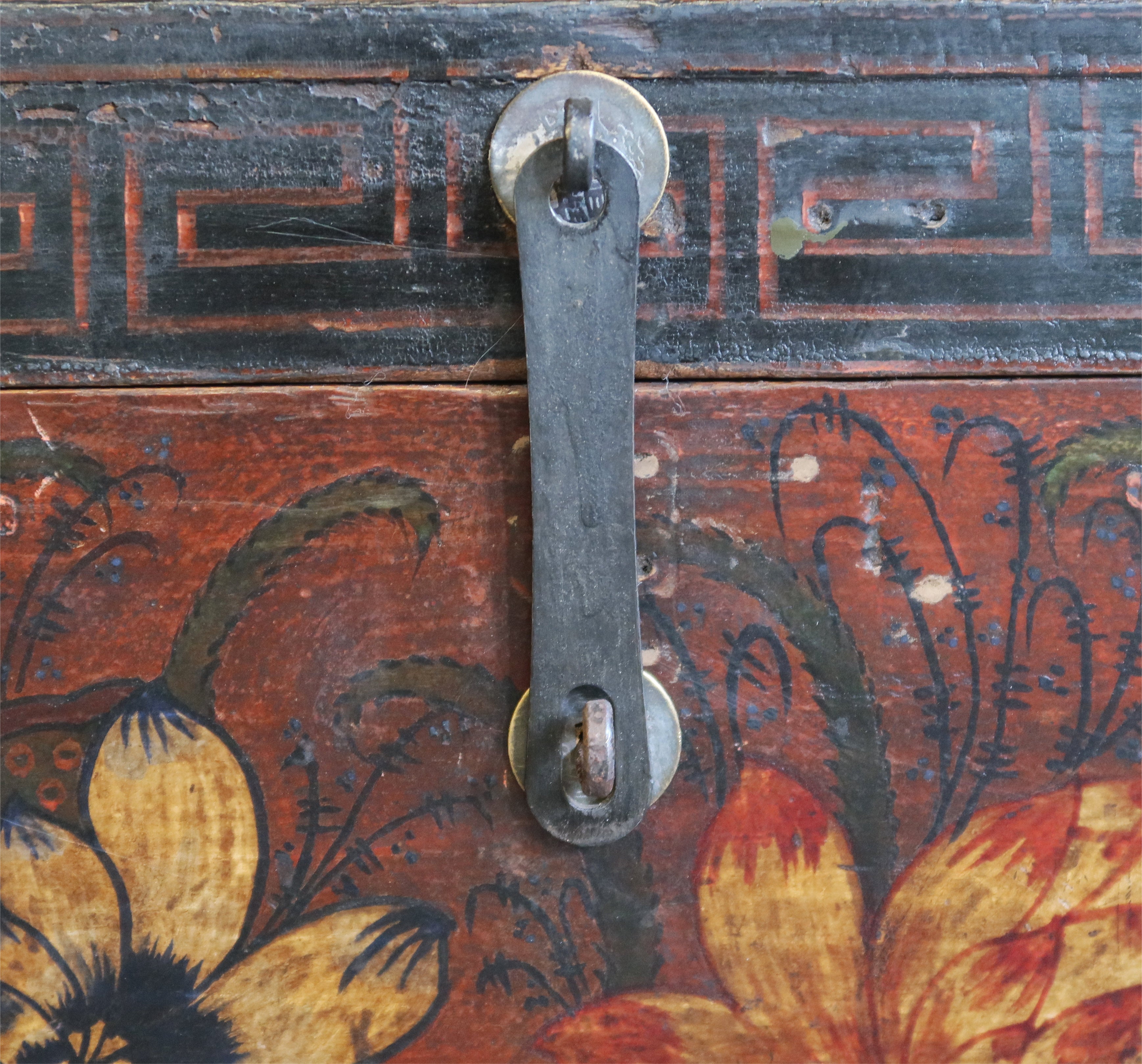 BAULE MONGOLIA DECORO FLOREALE