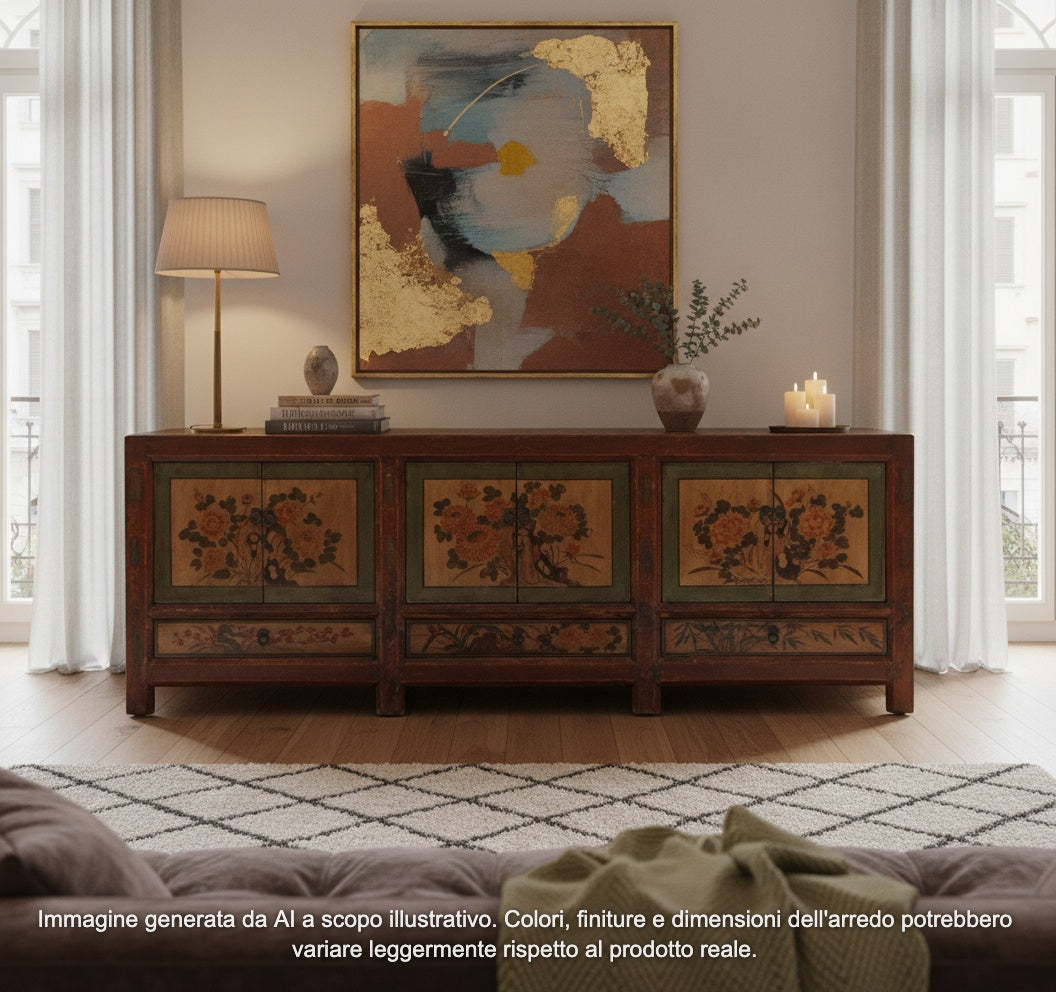 CREDENZA BASSA GANZU 3 PANNELLI