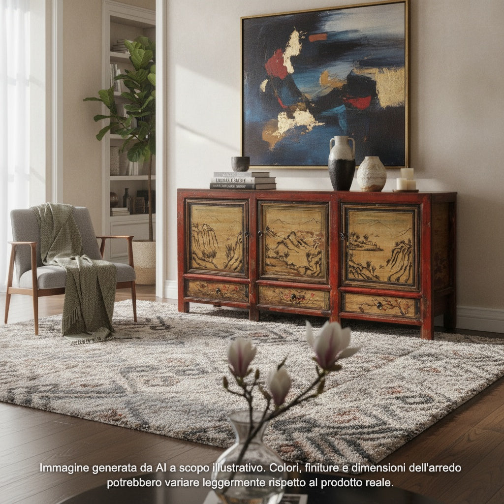 CREDENZA CINA (GANZU) 3 PANNELLI