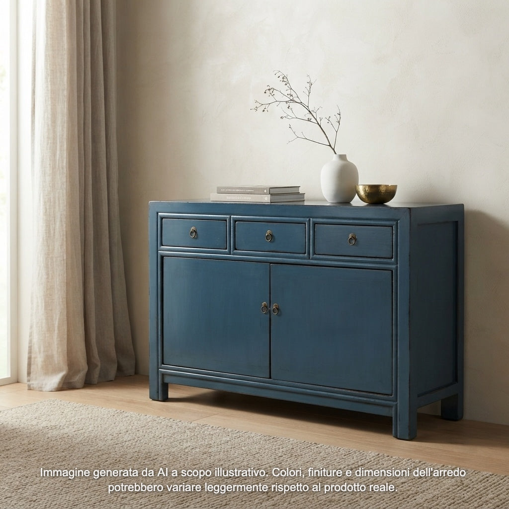 BUFFET GANZU LACCA BLU
