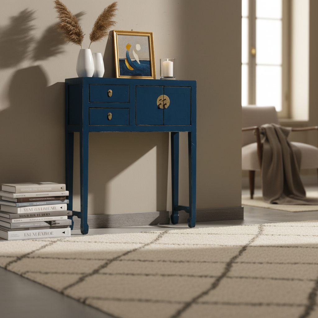 CONSOLINA CINESE LACCA BLU