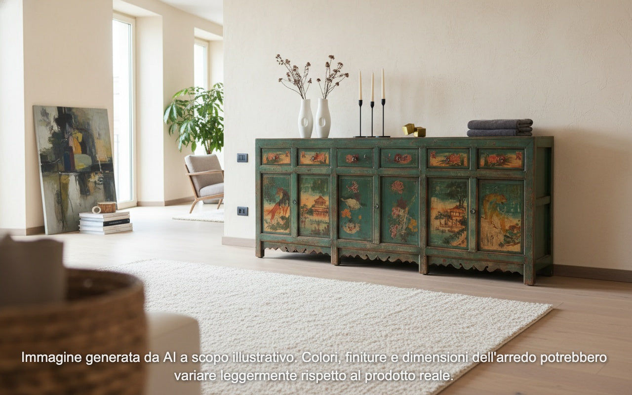 GRANDE CREDENZA MONGOLIA DEC. 6A6C