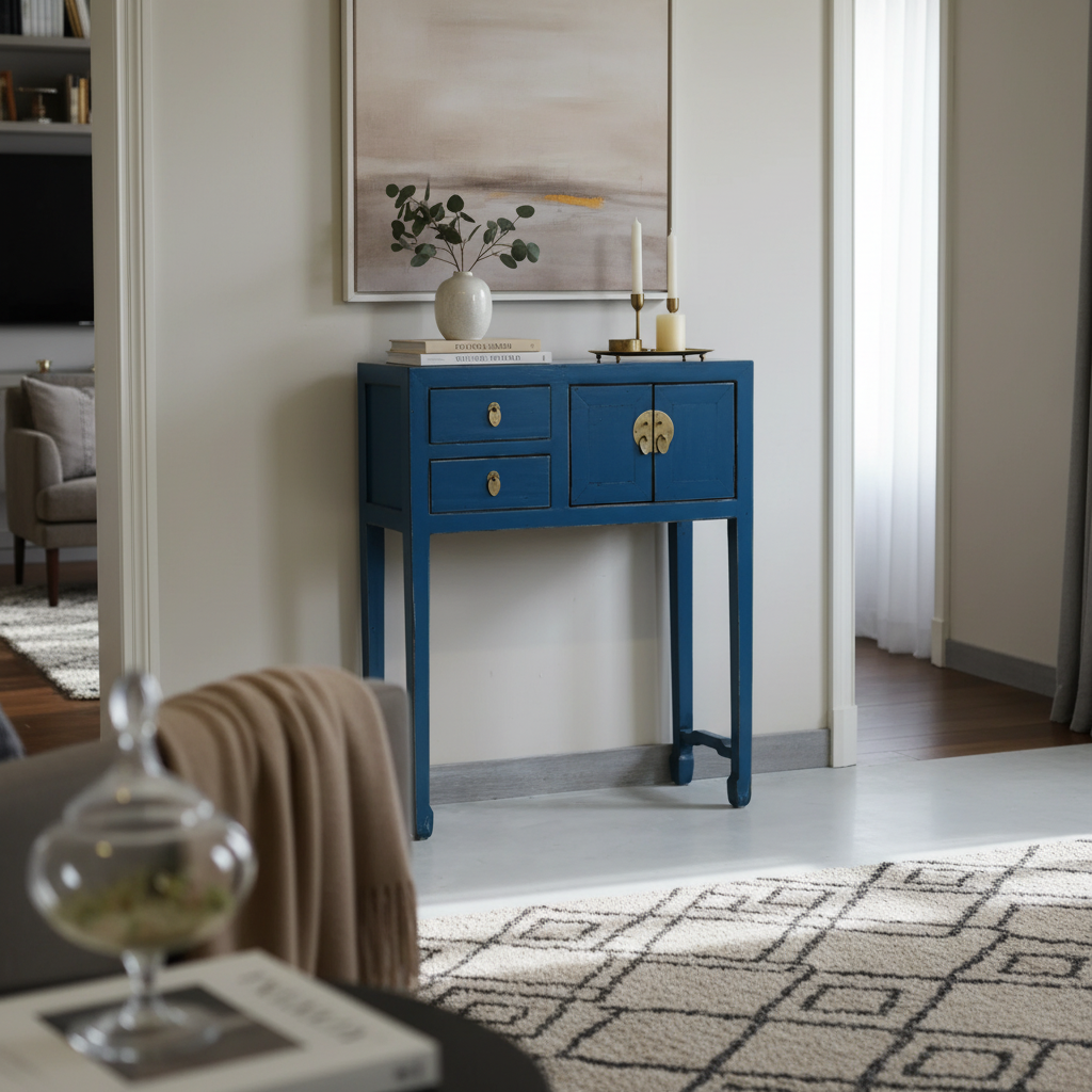 CONSOLINA CINESE LACCA BLU