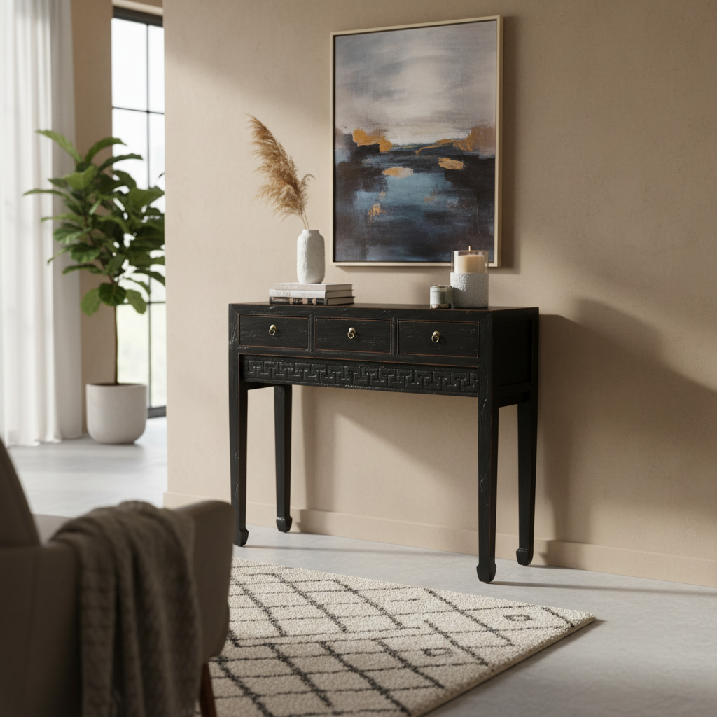 CONSOLLE CINESE LACCA NERA