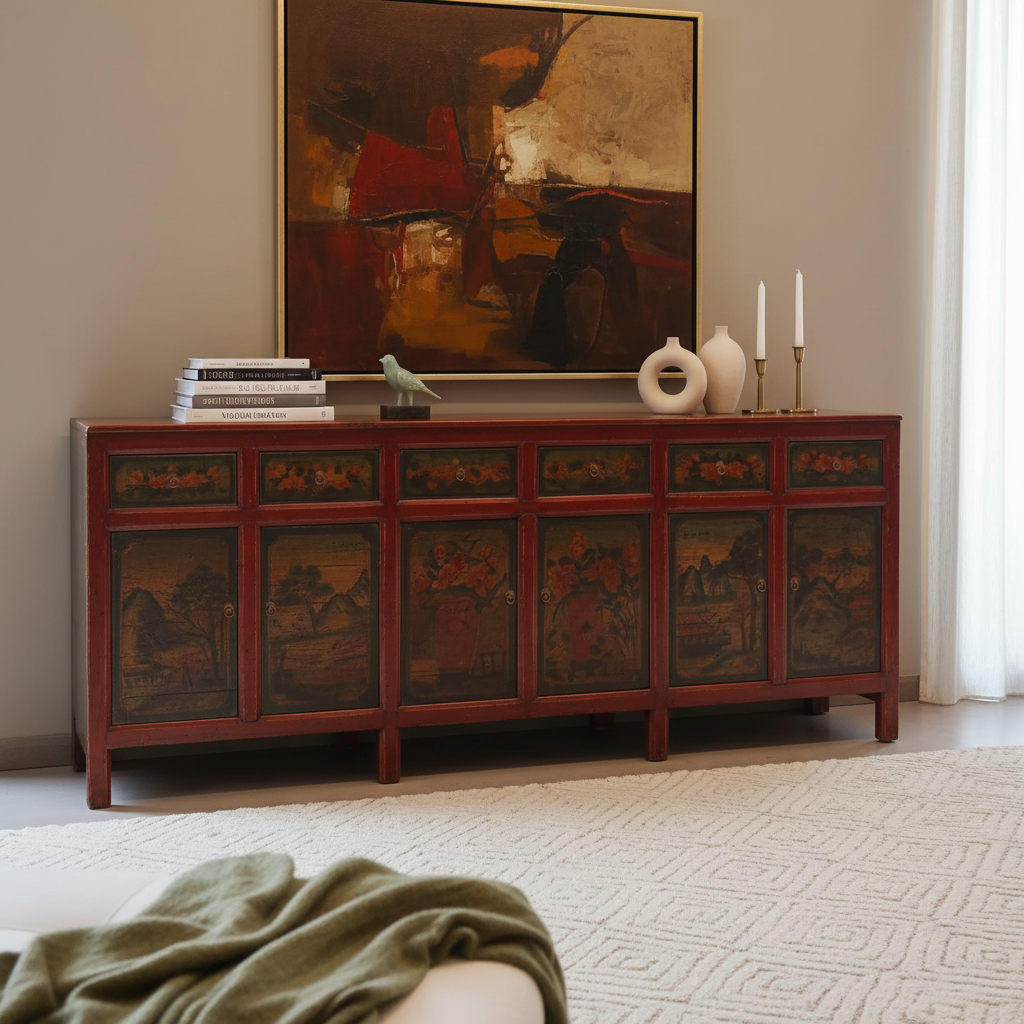 GRANDE CREDENZA MONGOLIA DEC. 6A6C DEC VIVO