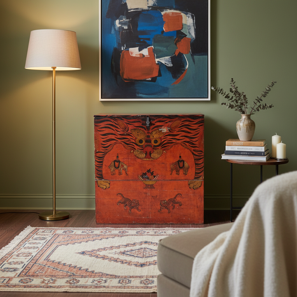 MADIA CINESE DEL QINGHAI DECORO TIGRE