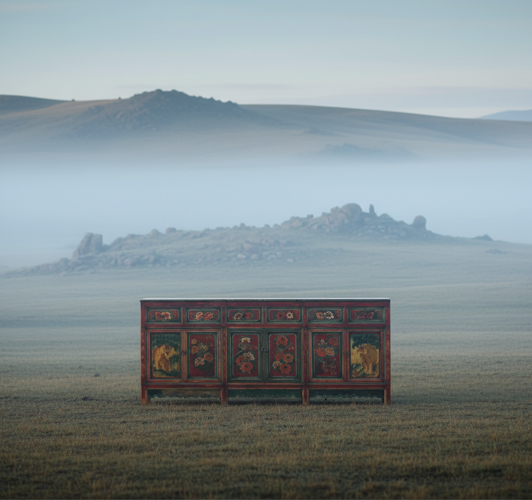 GRANDE CREDENZA MONGOLIA DEC. 6A6C