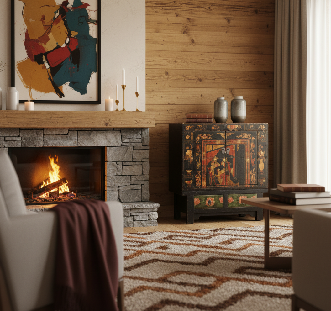 CREDENZINO CINESE OPERA DI PECHINO