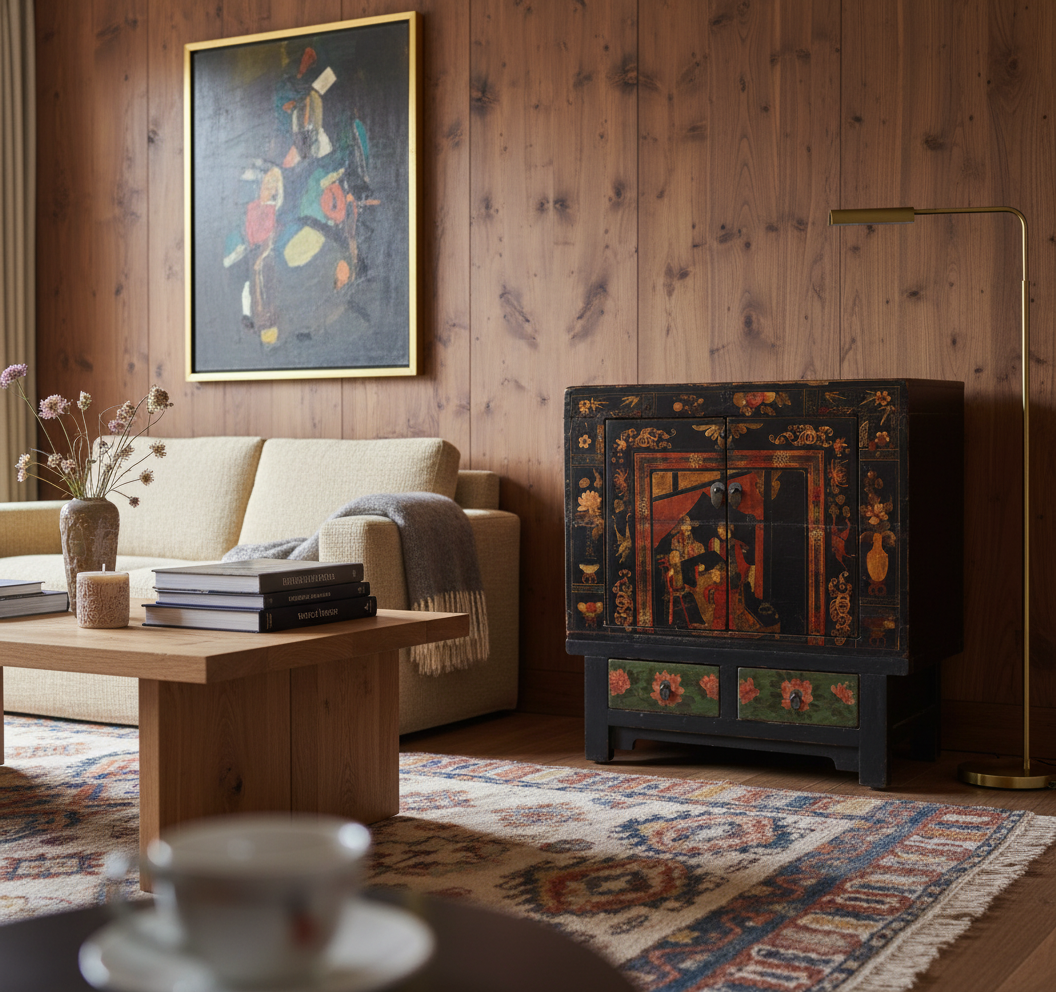 CREDENZINO CINESE OPERA DI PECHINO