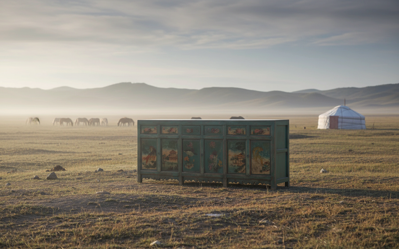 GRANDE CREDENZA MONGOLIA DEC. 6A6C