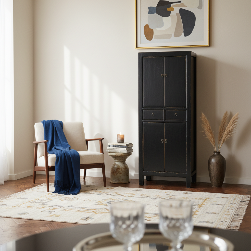 ARMADIETTO STRETTO LACCA NERA