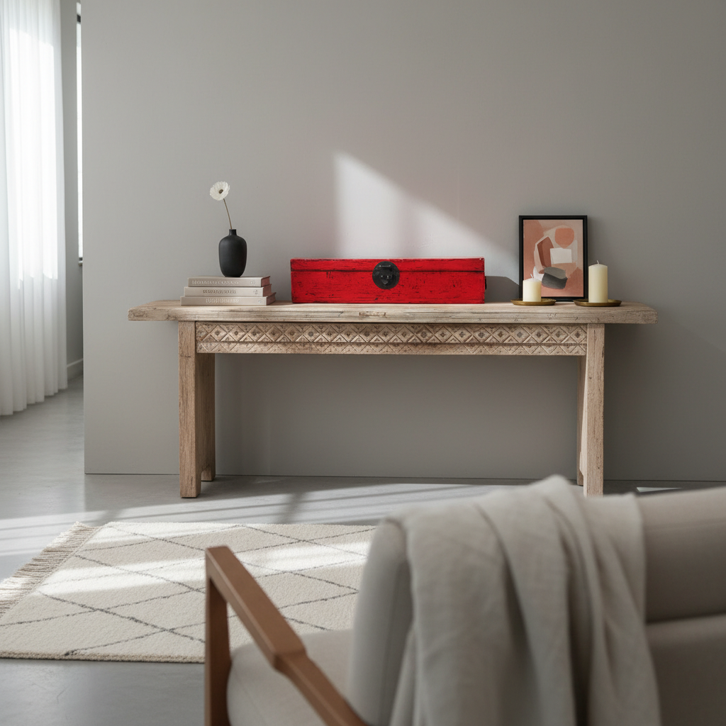 LUNGA STRETTA SCATOLA LACCA ROSSA