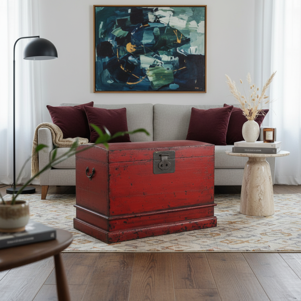 BAULE CINESE COPERCHIO STONDATO