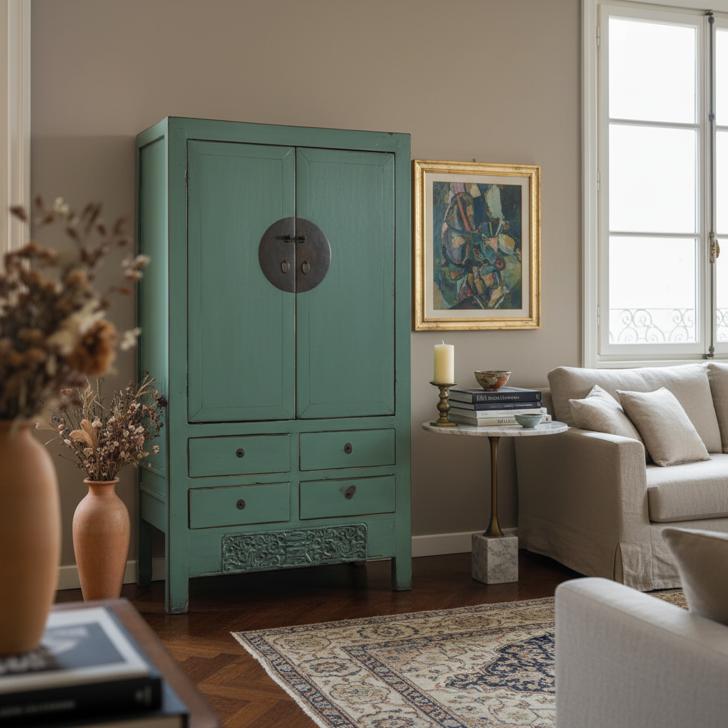 ARMADIO CINESE DELLO SHANDONG LACCATO