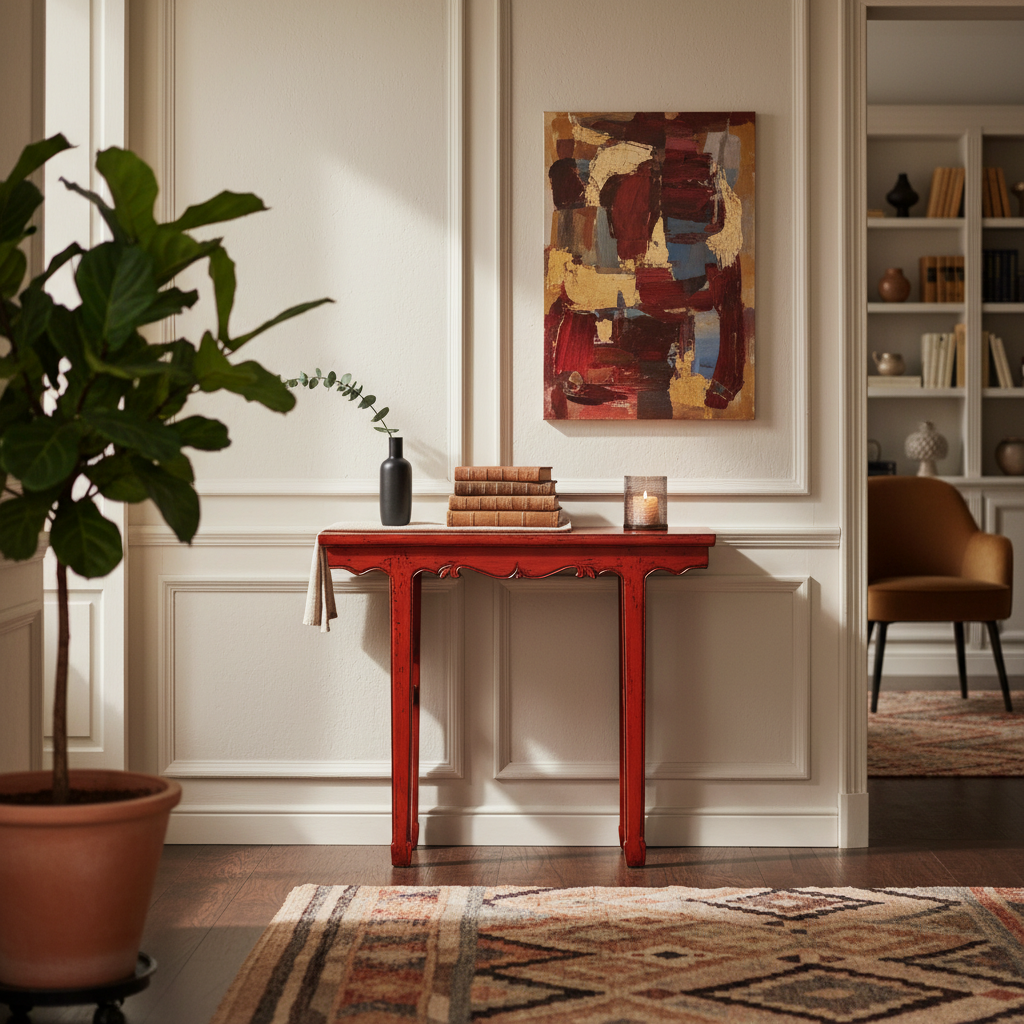 CONSOLLE CINESE ROSSA