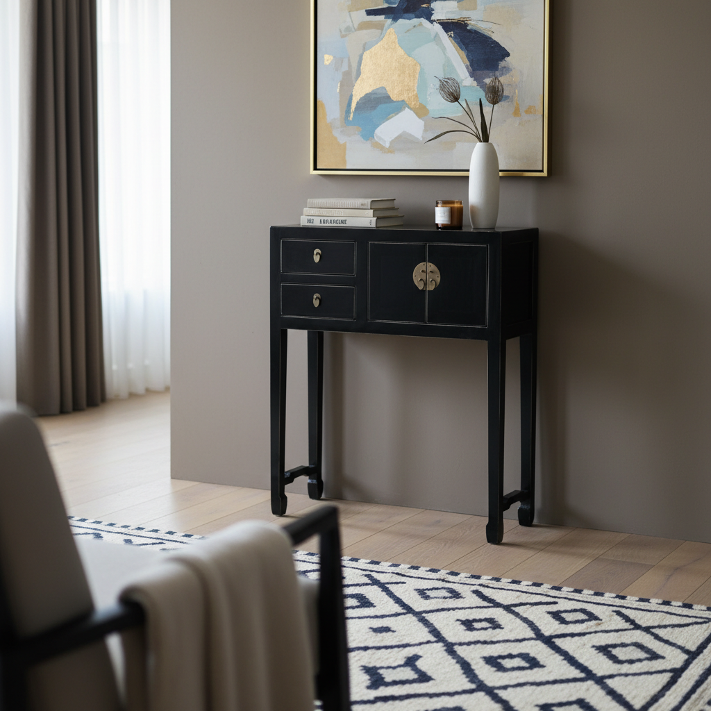 CONSOLINA CINESE LACCA NERA