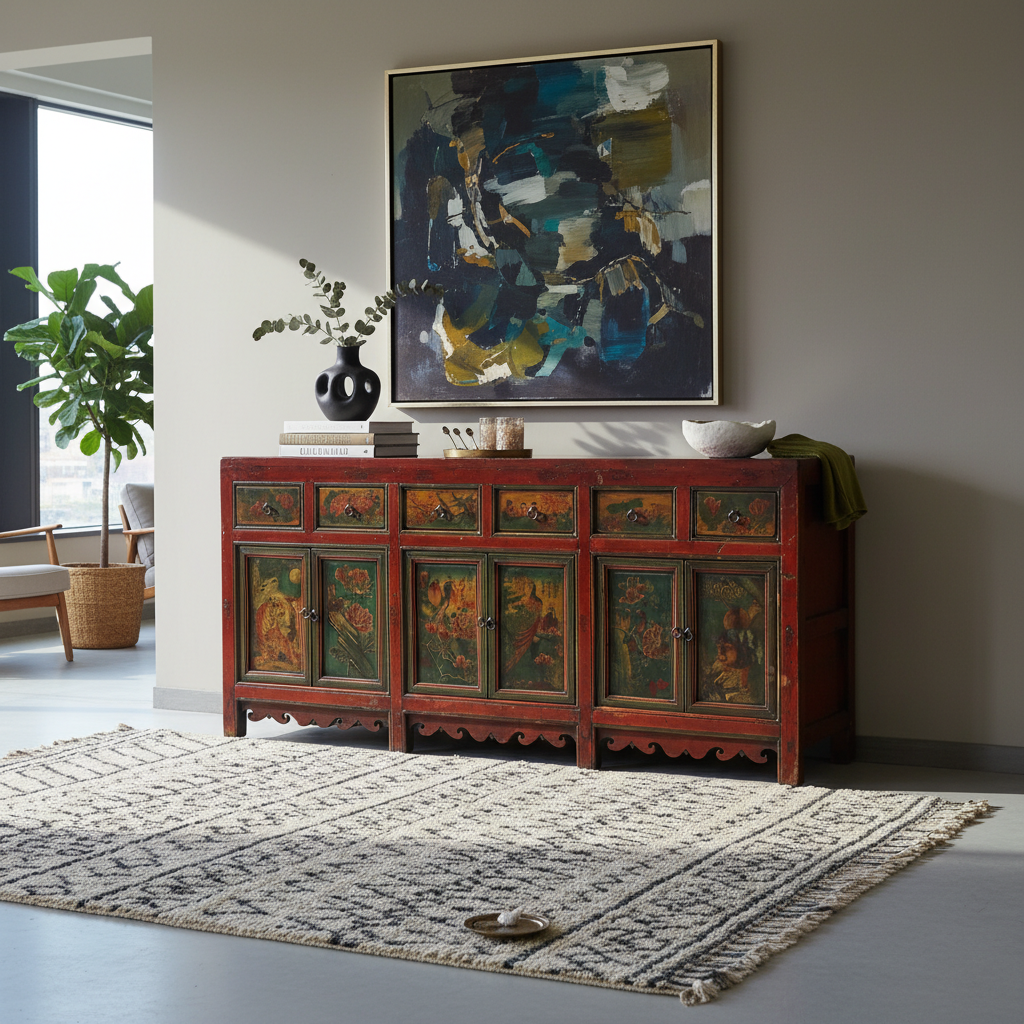 GRANDE CREDENZA MONGOLIA DEC. 6A6C