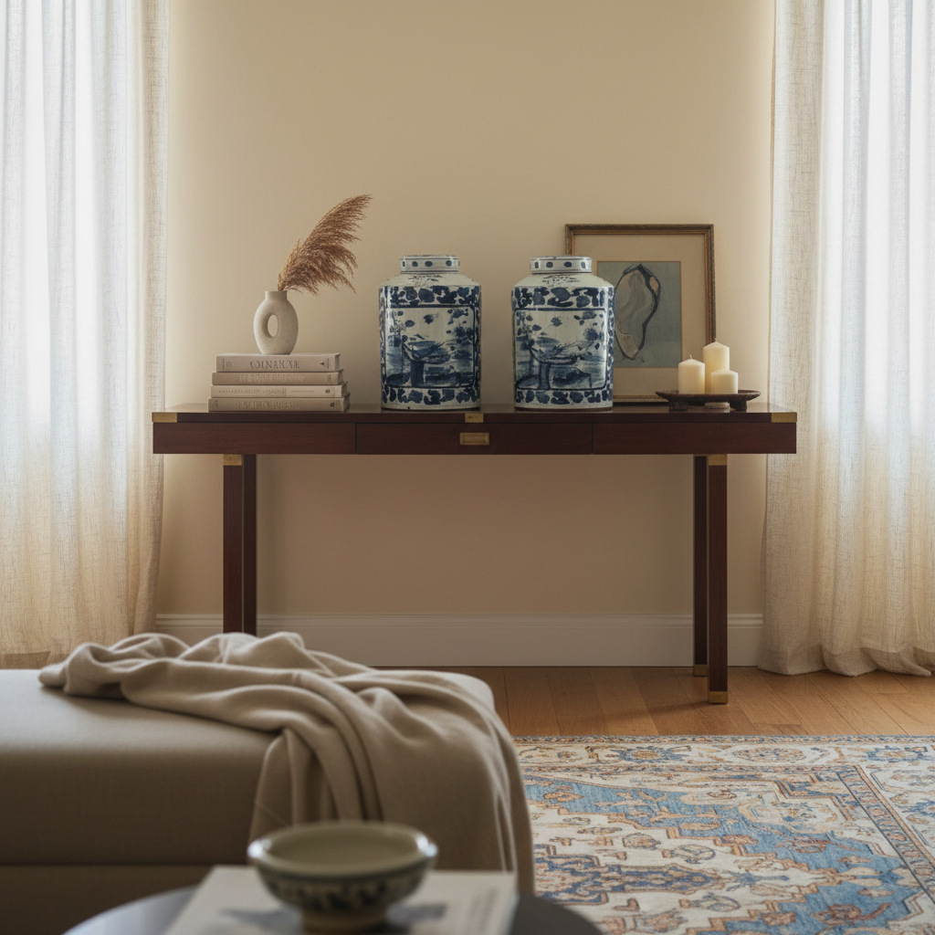 VASO CINESE CILINDRICO IN CERAMICA DECORATA