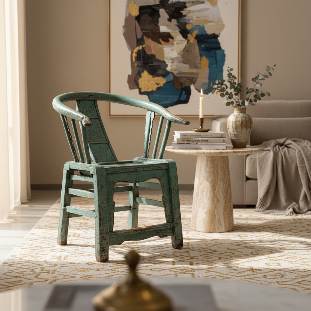 SEDIA CINESE A POZZETTO IN LACCA