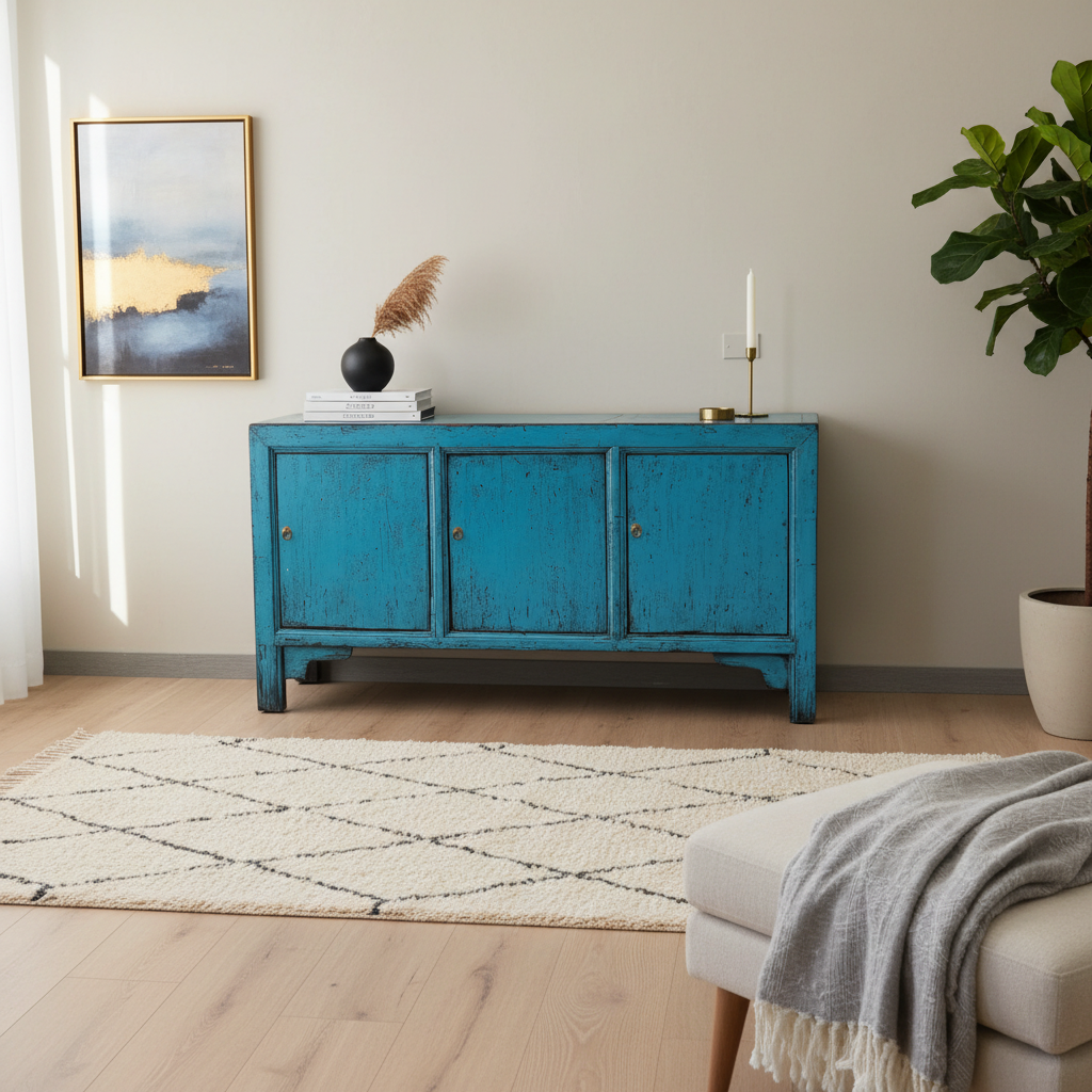 MADIA MONGOLIA IN LACCA AZZURRA