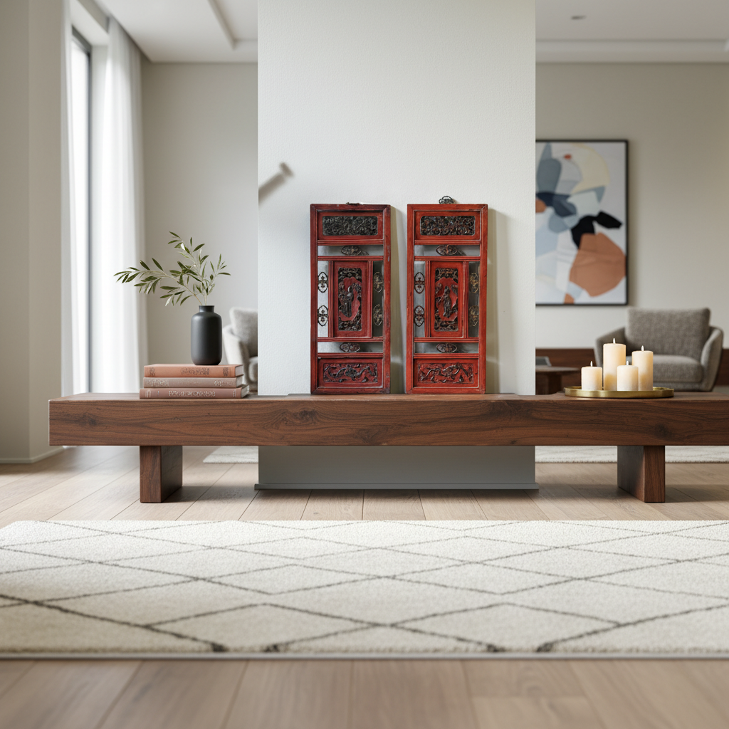 PANNELLO LIGNEO LACCA ROSSA CON INTAGLI