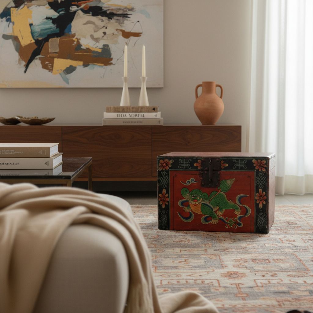 BAULE MONGOLIA DECORO LEONCANE